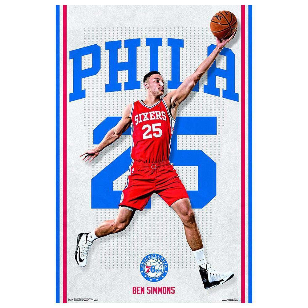 Ben Simmons Philadelphia 76ers 57 x 86cms Trends NBA Air Poster