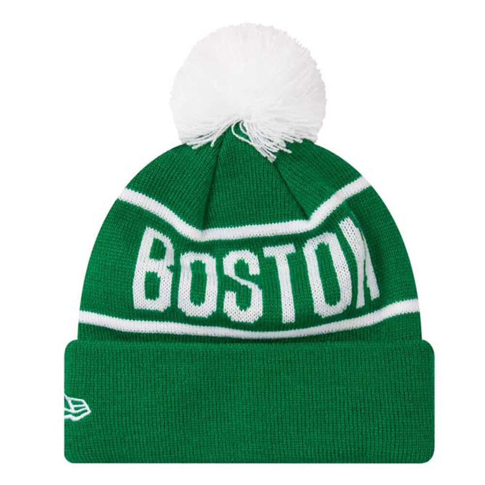Youths Boston Celtics New Era NBA Team On Fire Knit Beanie - Green