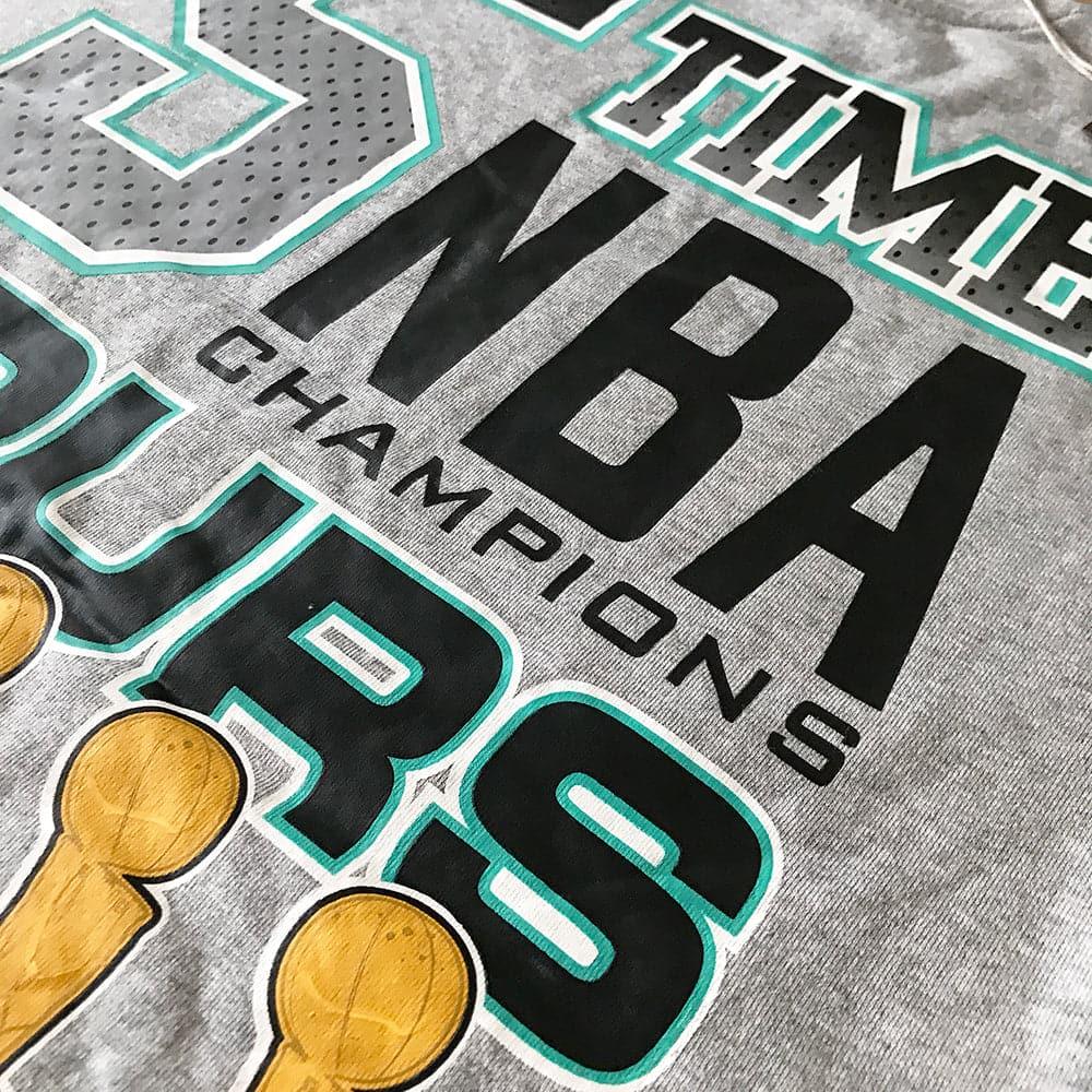 San Antonio Spurs Mitchell & Ness NBA All Over Champs Premium Crew Jumper - Grey