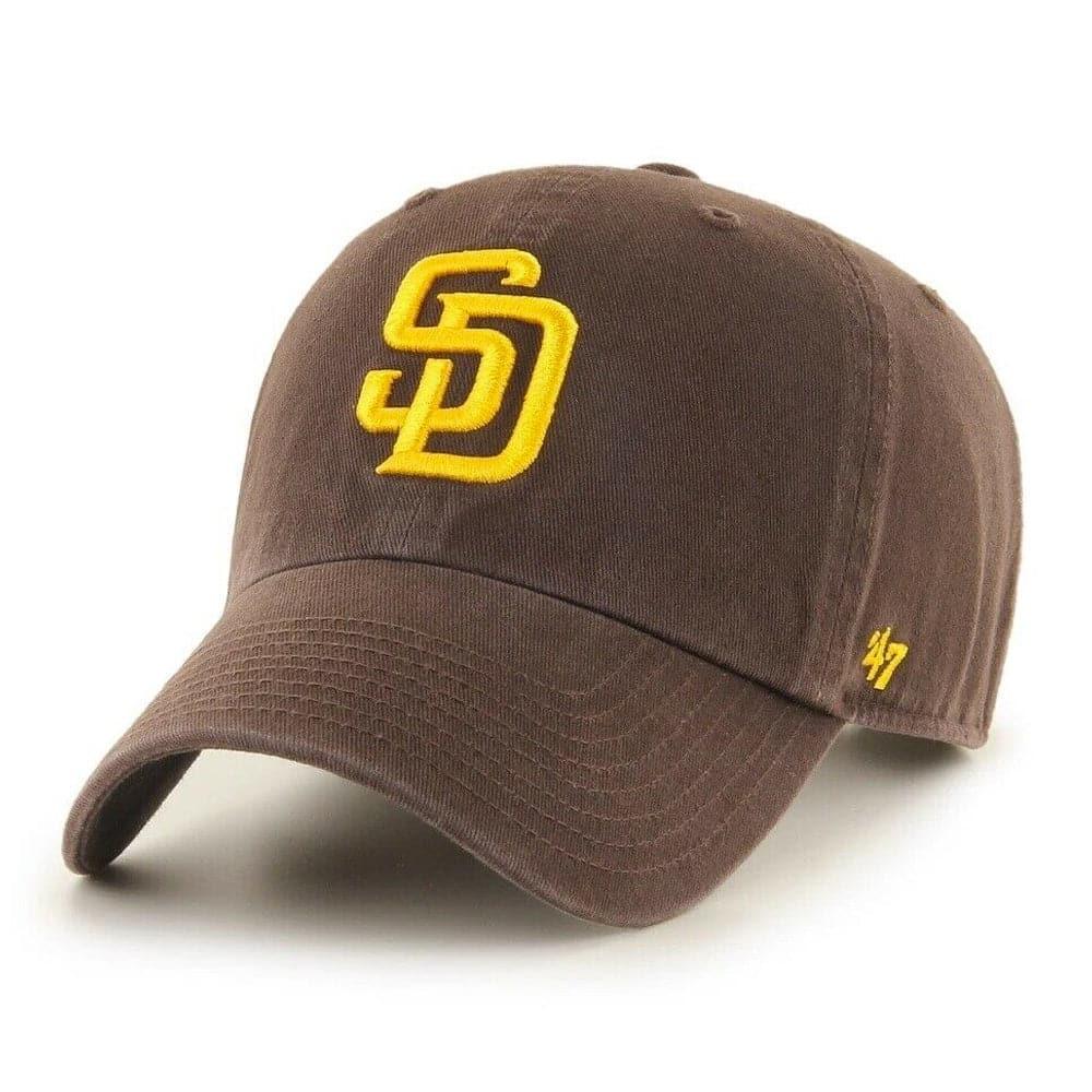 San Diego Padres '47 MLB Team Clean Up Strapback Hat - Brown