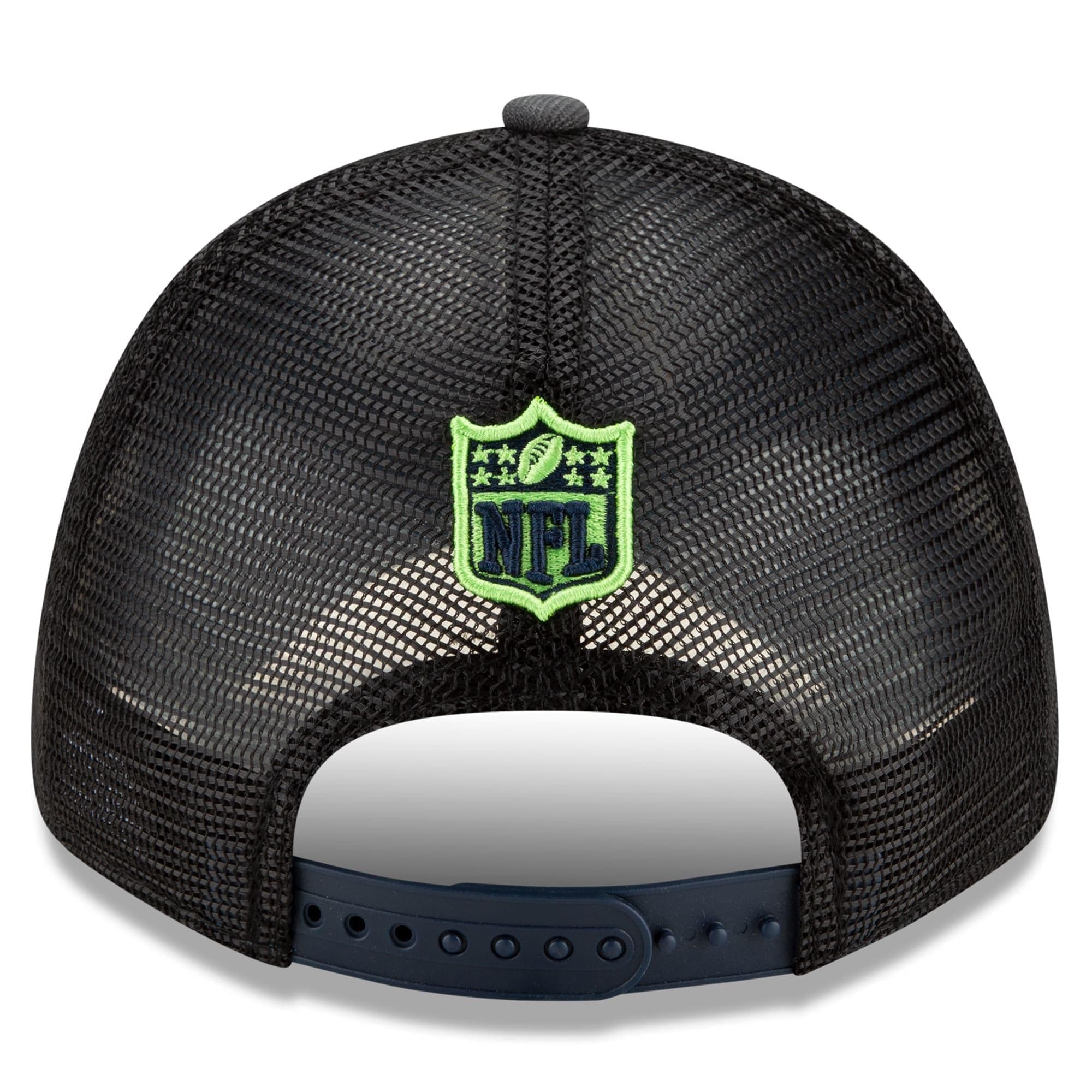 Seattle Seahawks New Era 2021 NFL Draft 9FORTY Snapback Curve Hat - Graphite