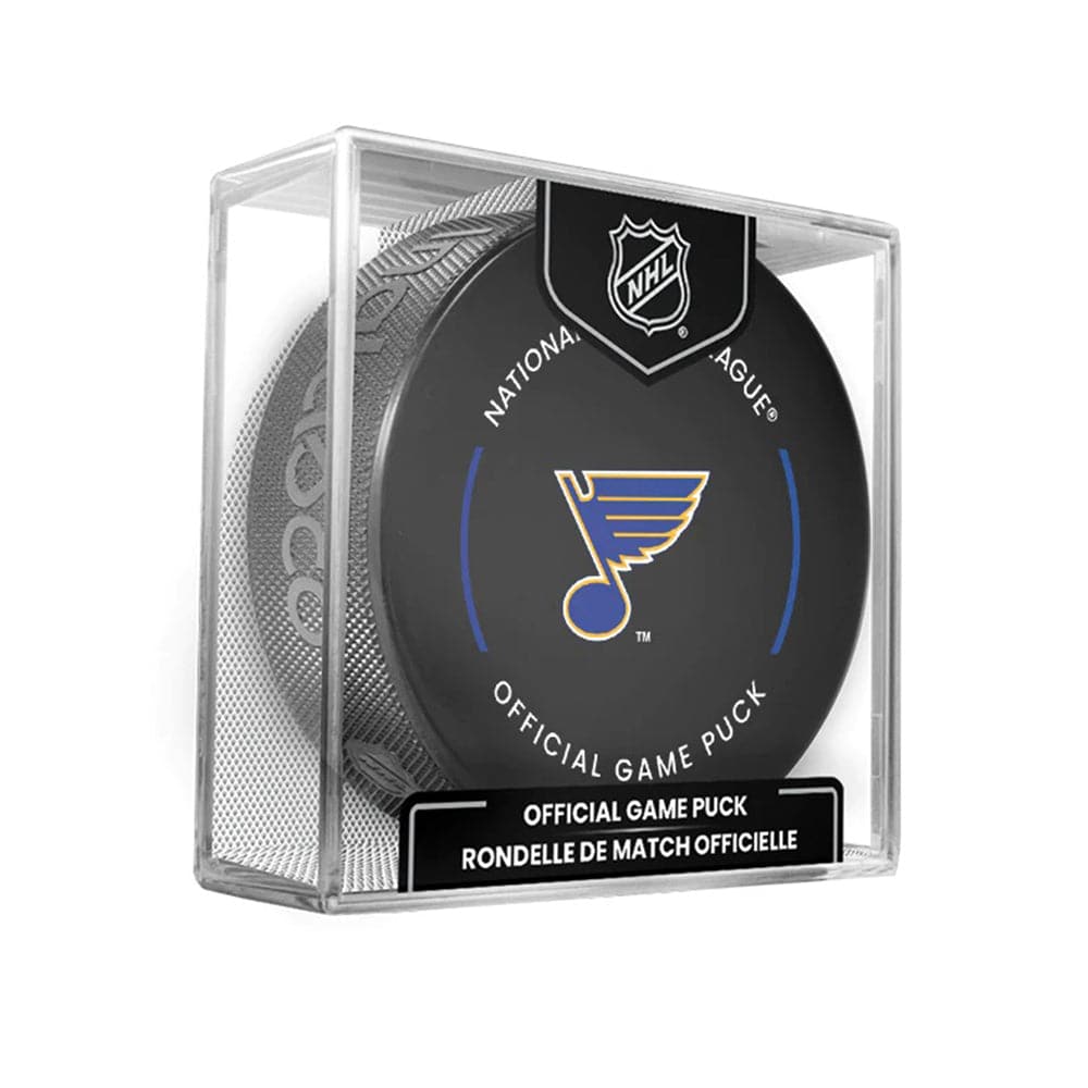 St. Louis Blues Inglasco NHL Official Team Hockey Puck In Cube