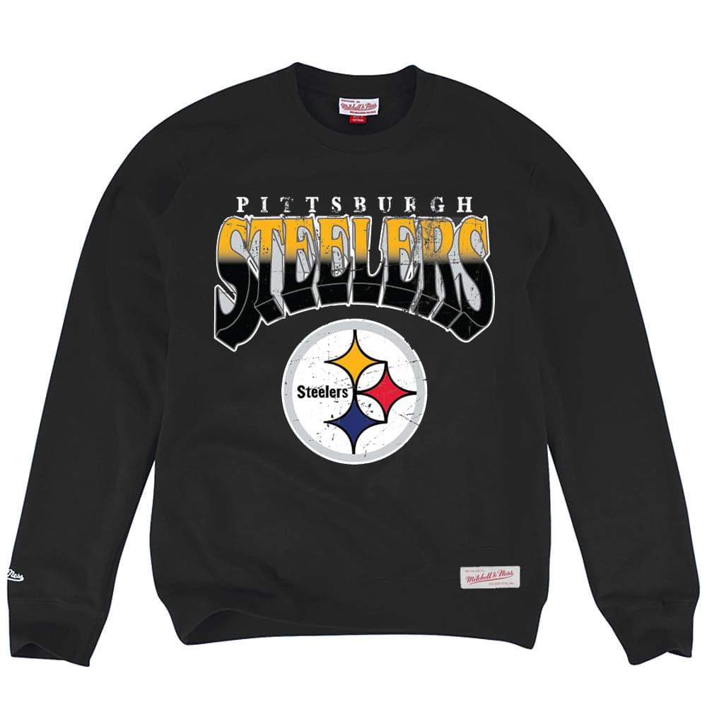 Pittsburgh Steelers Mitchell & Ness NFL Rush Crew Jumper - Black