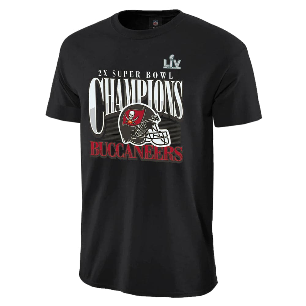 Tampa Bay Buccaneers Majestic NFL Super Bowl LV Champions T-Shirt - Black