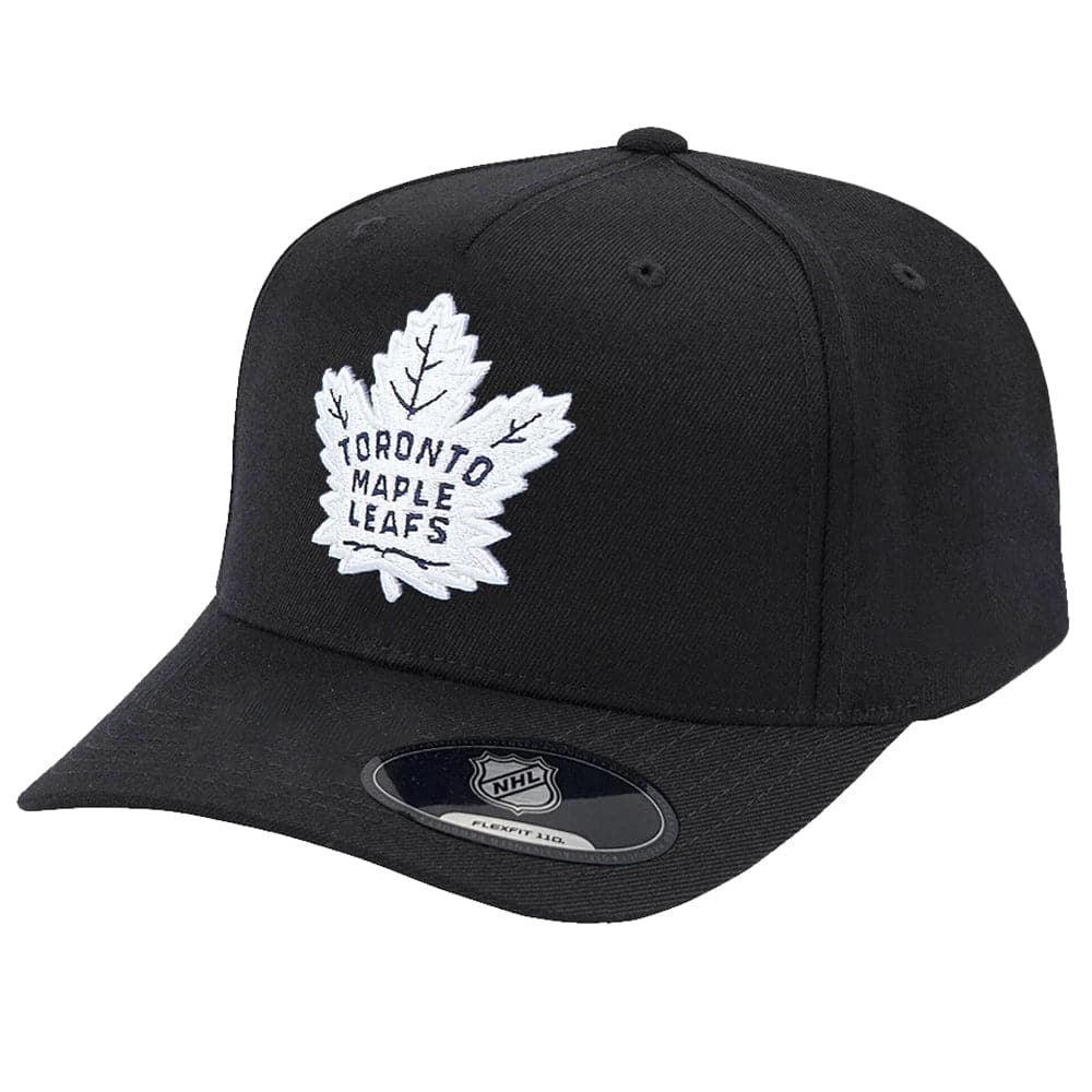 Toronto Maple Leafs NHL Team Logo 110 Curve Snapback Hat - Black