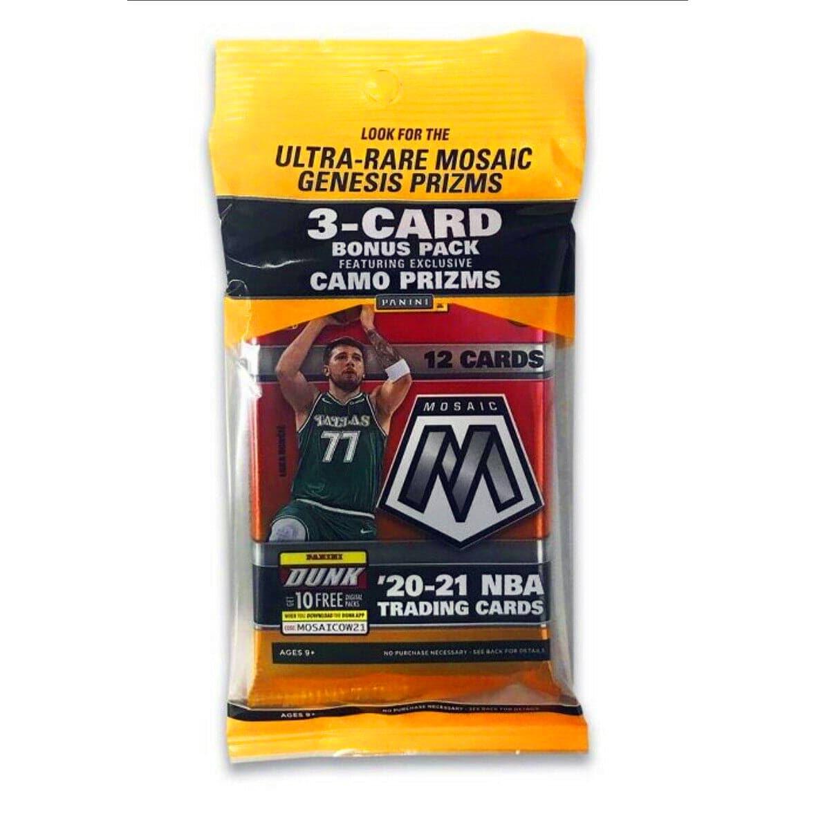 2020-21 Panini NBA Mosaic Basketball Hobby Cello Value Fat Pack - 15 Cards