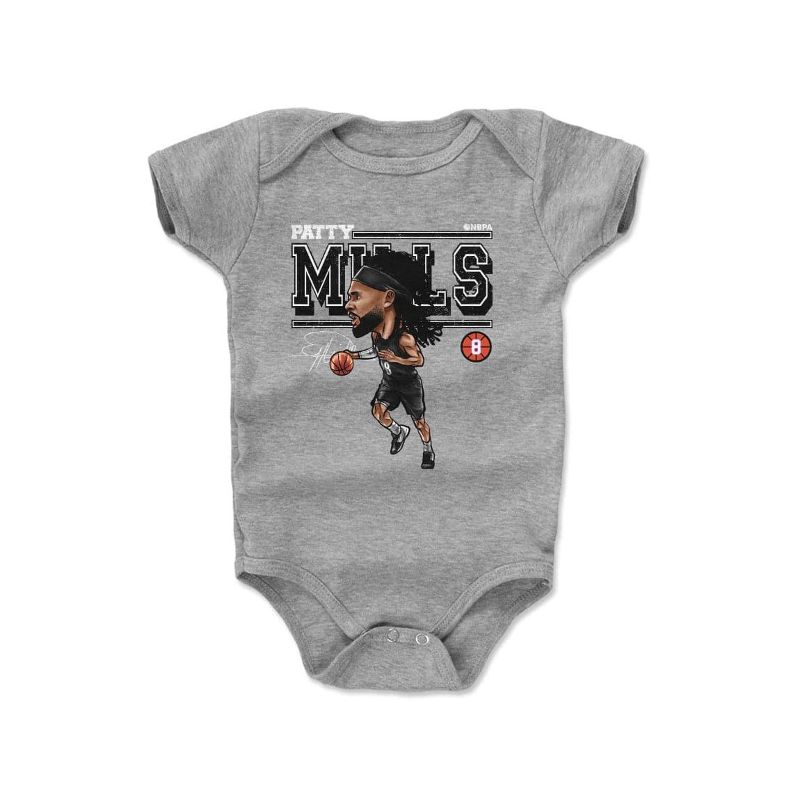 Infants Patty Mills Brooklyn Nets 500 Level NBA Cartoon Onesie - Grey