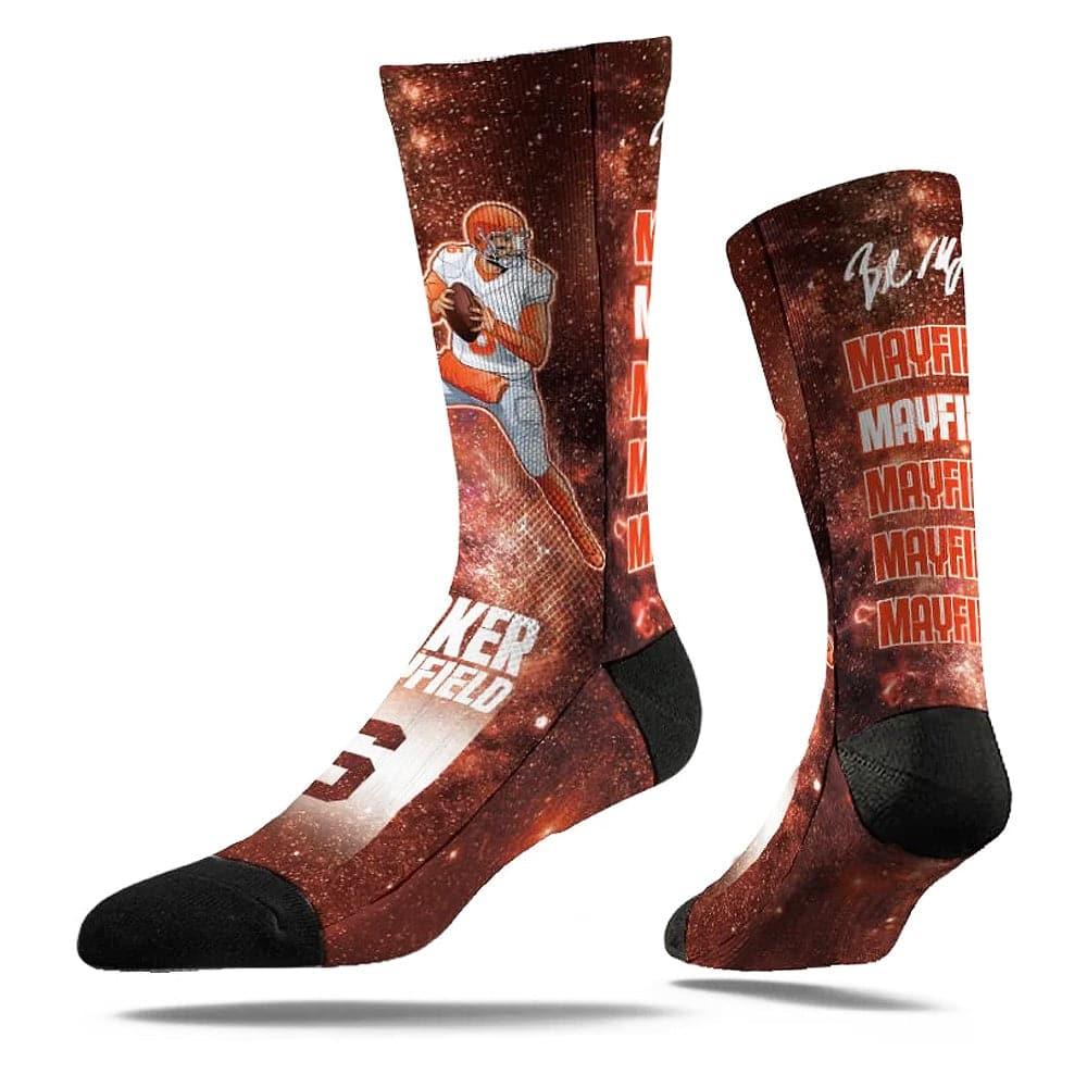 Baker Mayfield Cleveland Browns Strideline NFL Galaxy Classic Crew Socks - Brown