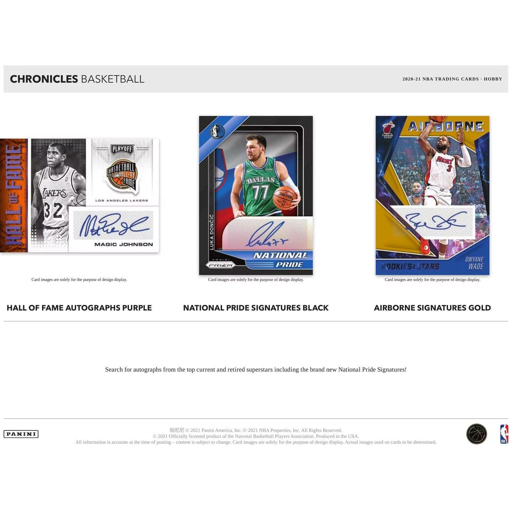 2020-21 NBA Panini Chronicles Basketball Trading Card Blaster Box - 8 Packs