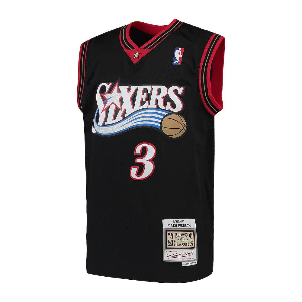 Youths Allen Iverson Philadelphia 76ers Mitchell & Ness NBA Swingman Jersey - Black