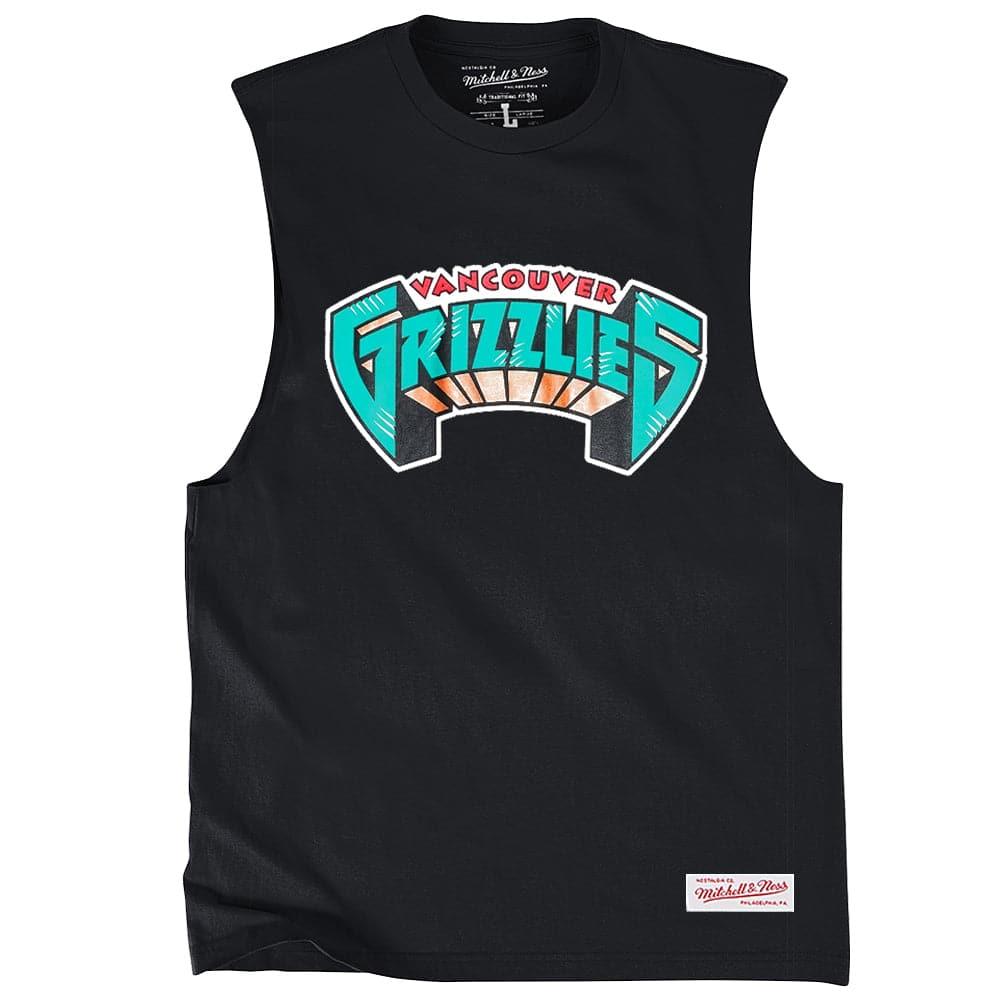 Memphis Grizzlies Mitchell & Ness NBA HWC Retro Logo Sleeveless Muscle T-Shirt - Black