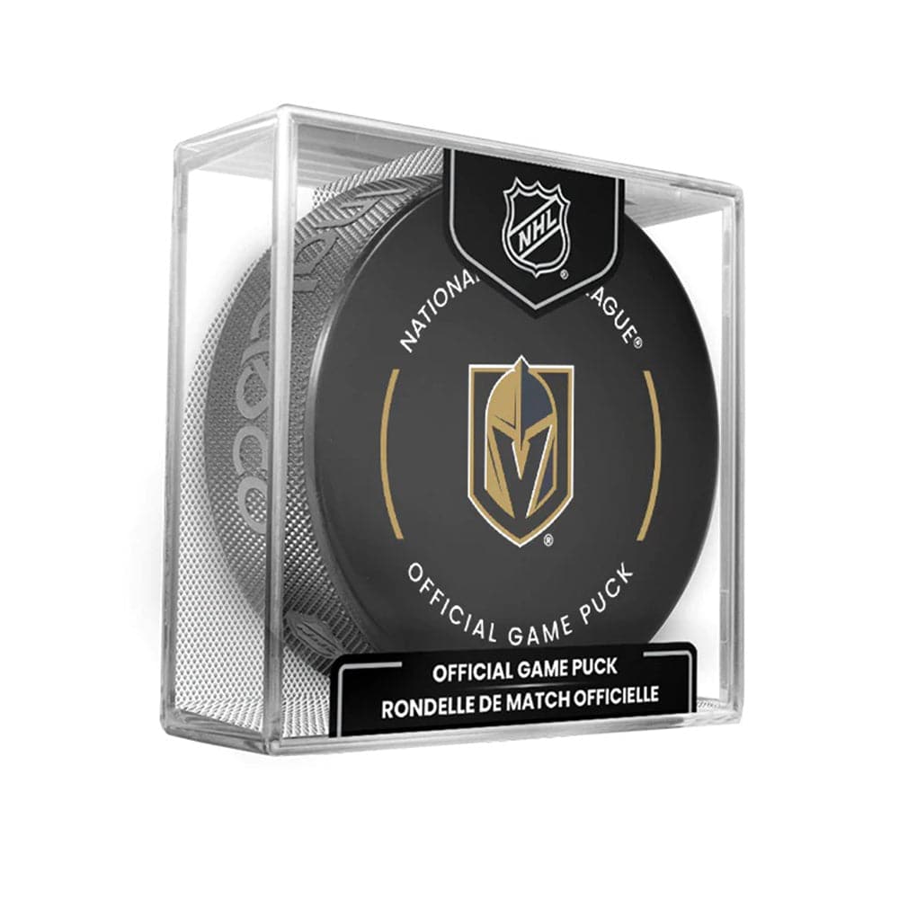 Vegas Golden Knights Inglasco NHL Official Team Hockey Puck In Cube