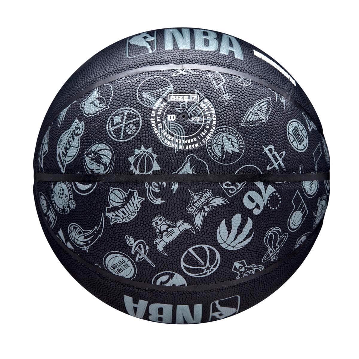 All Team Wilson NBA Full Size Outdoor Basketball Ball - Black