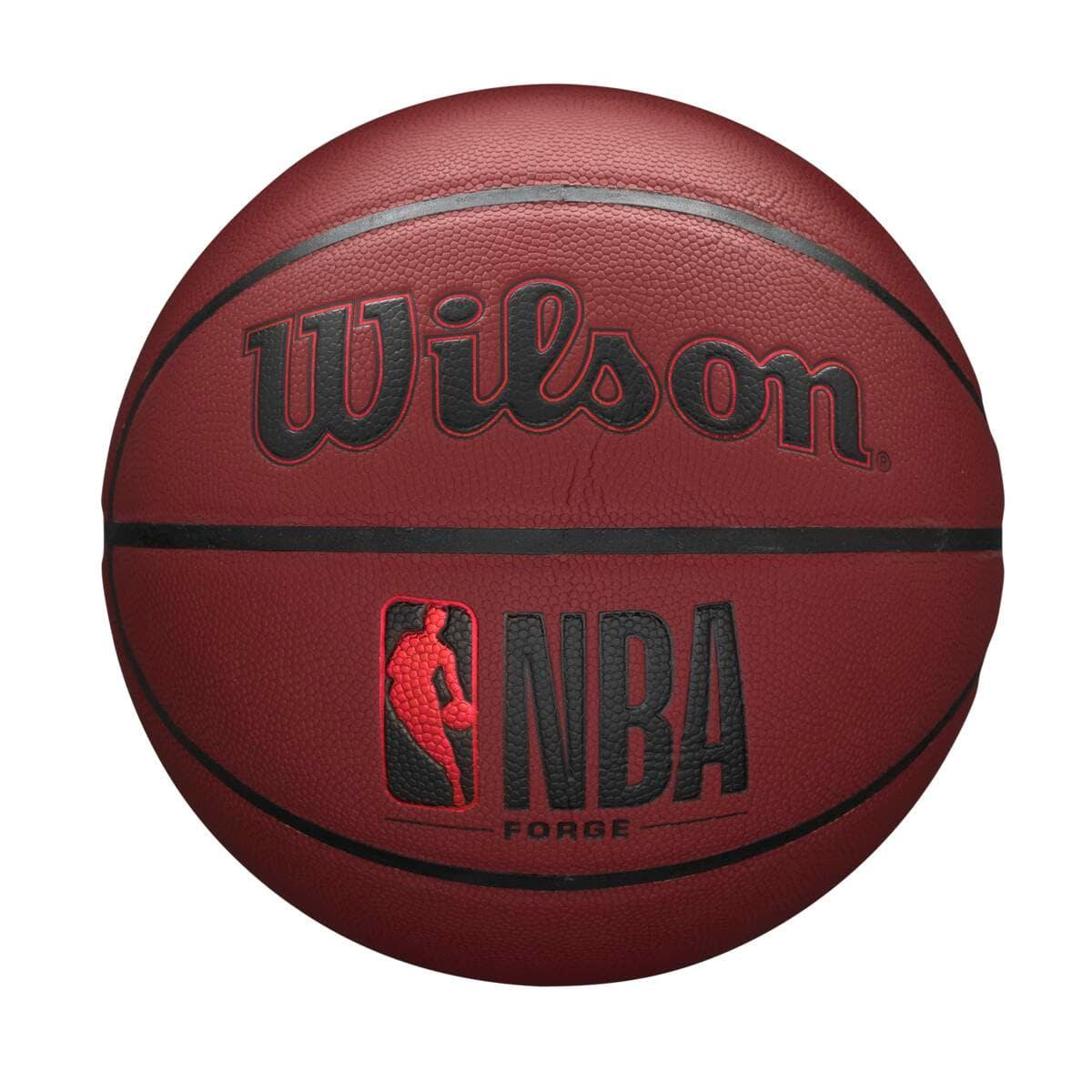 Wilson NBA Forge Full Size All Surface Basketball Ball - Crimson