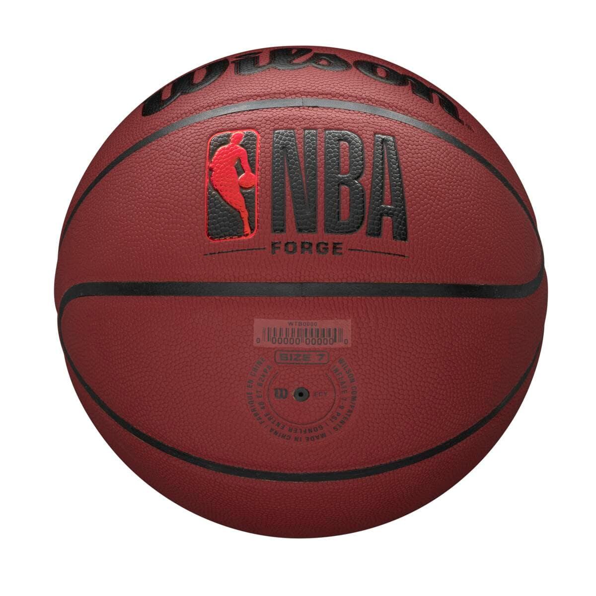 Wilson NBA Forge Full Size All Surface Basketball Ball - Crimson