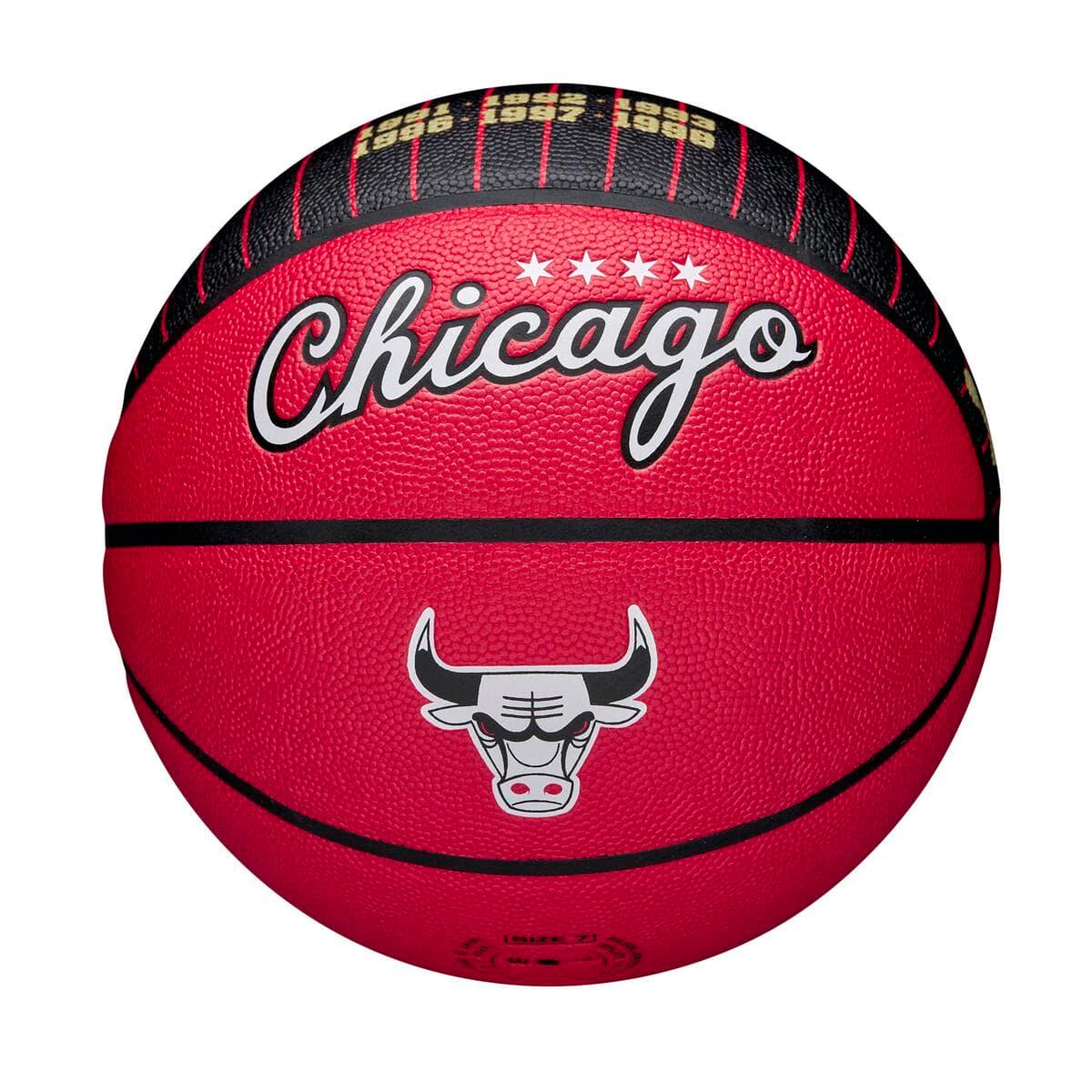 Chicago Bulls Wilson NBA City Edition Collector Basketball - Size 7