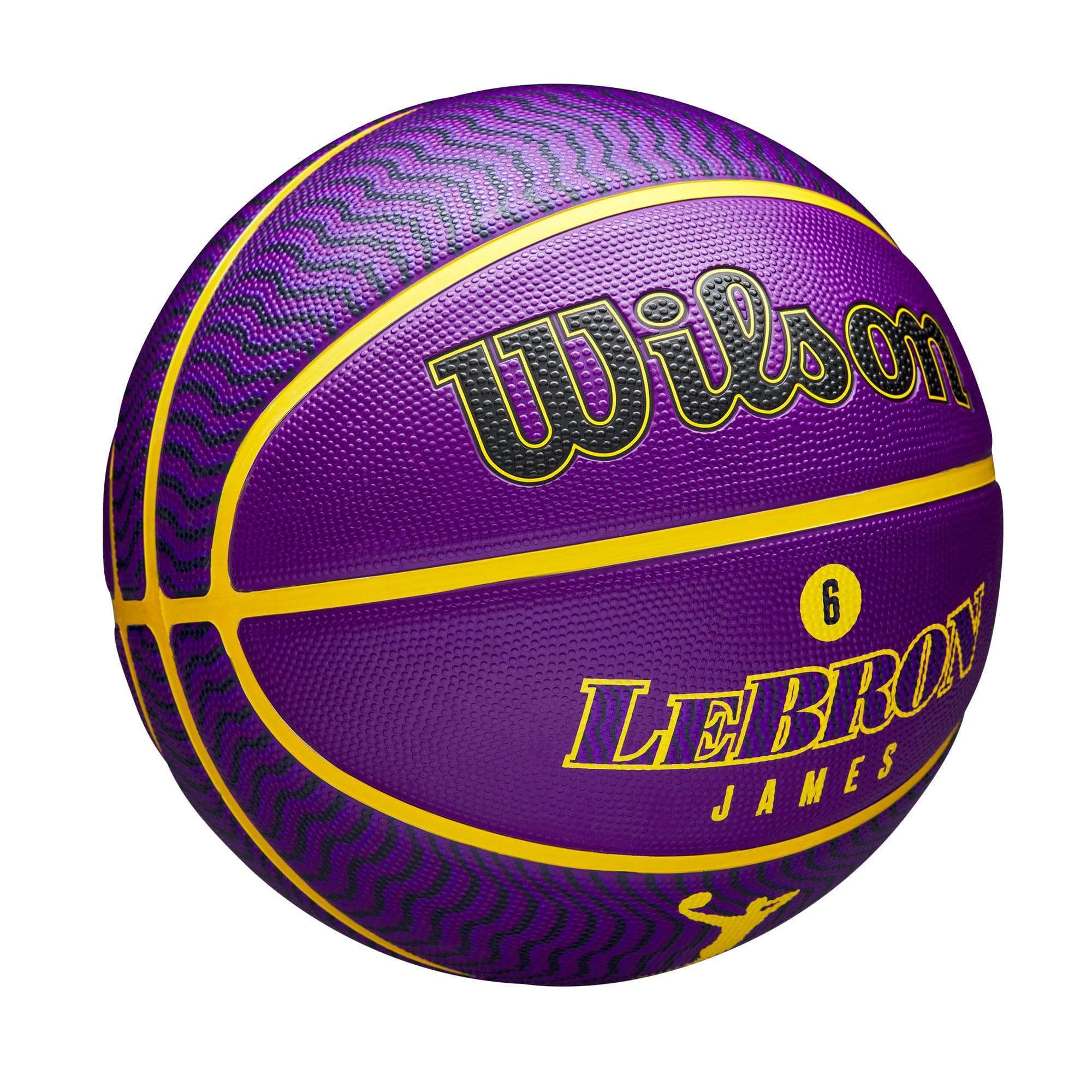LeBron James Los Angeles Lakers Wilson NBA Icon #6 Full Size Basketball - Purple