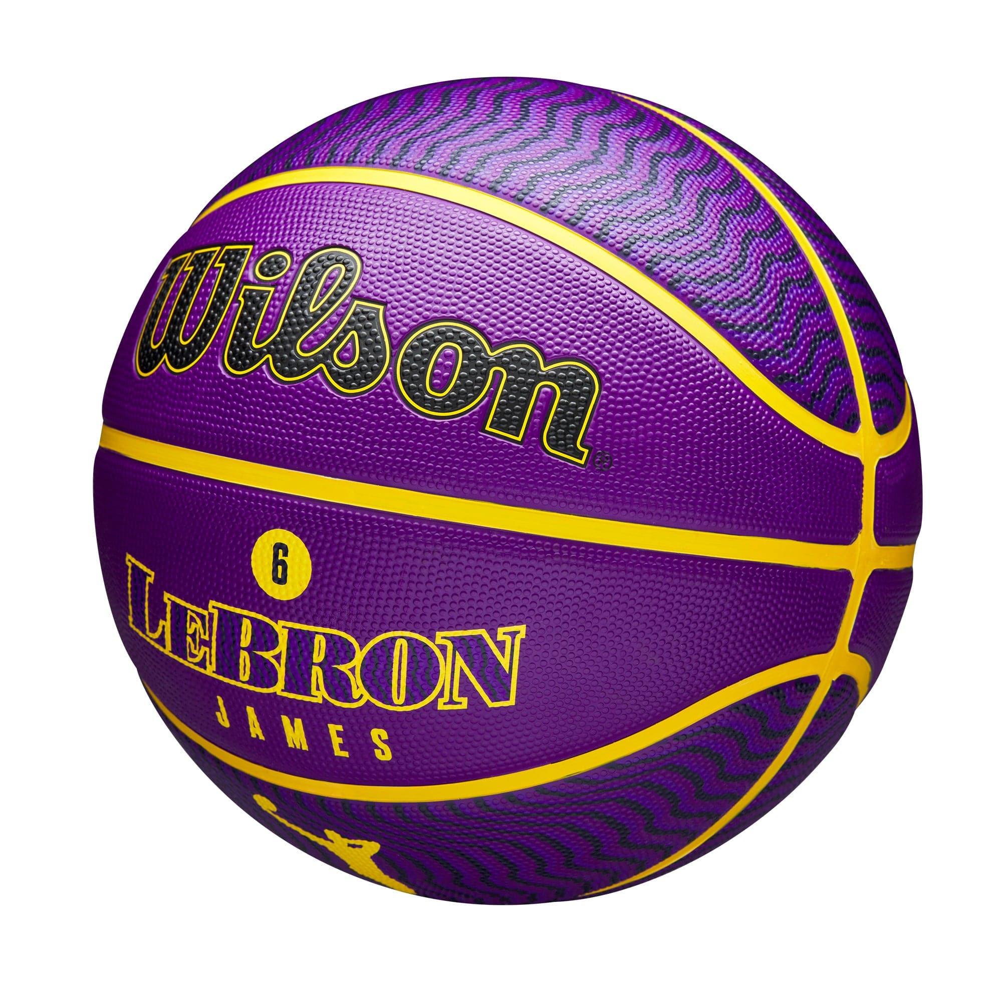 LeBron James Los Angeles Lakers Wilson NBA Icon #6 Full Size Basketball - Purple