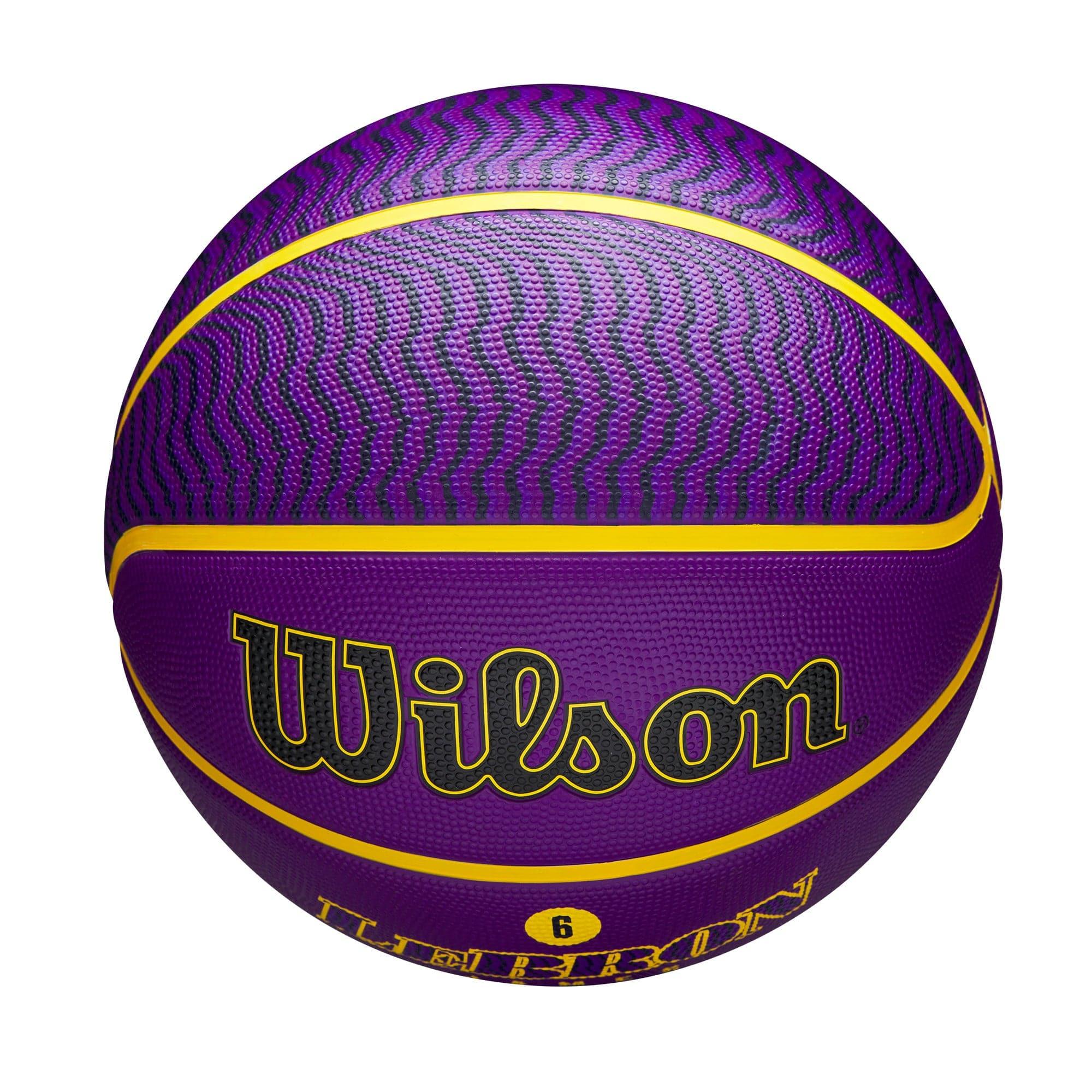 LeBron James Los Angeles Lakers Wilson NBA Icon #6 Full Size Basketball - Purple