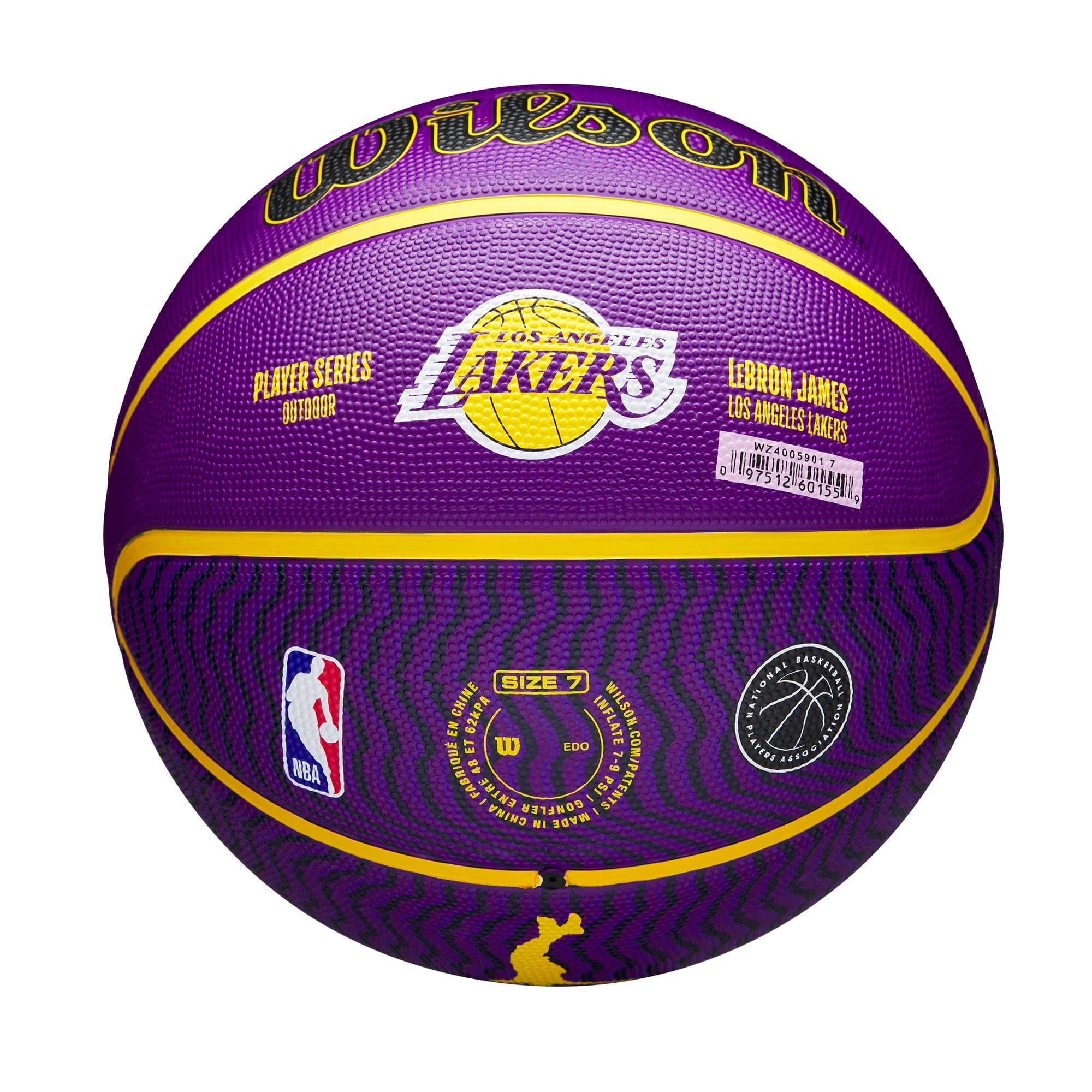 LeBron James Los Angeles Lakers Wilson NBA Icon #6 Full Size Basketball - Purple