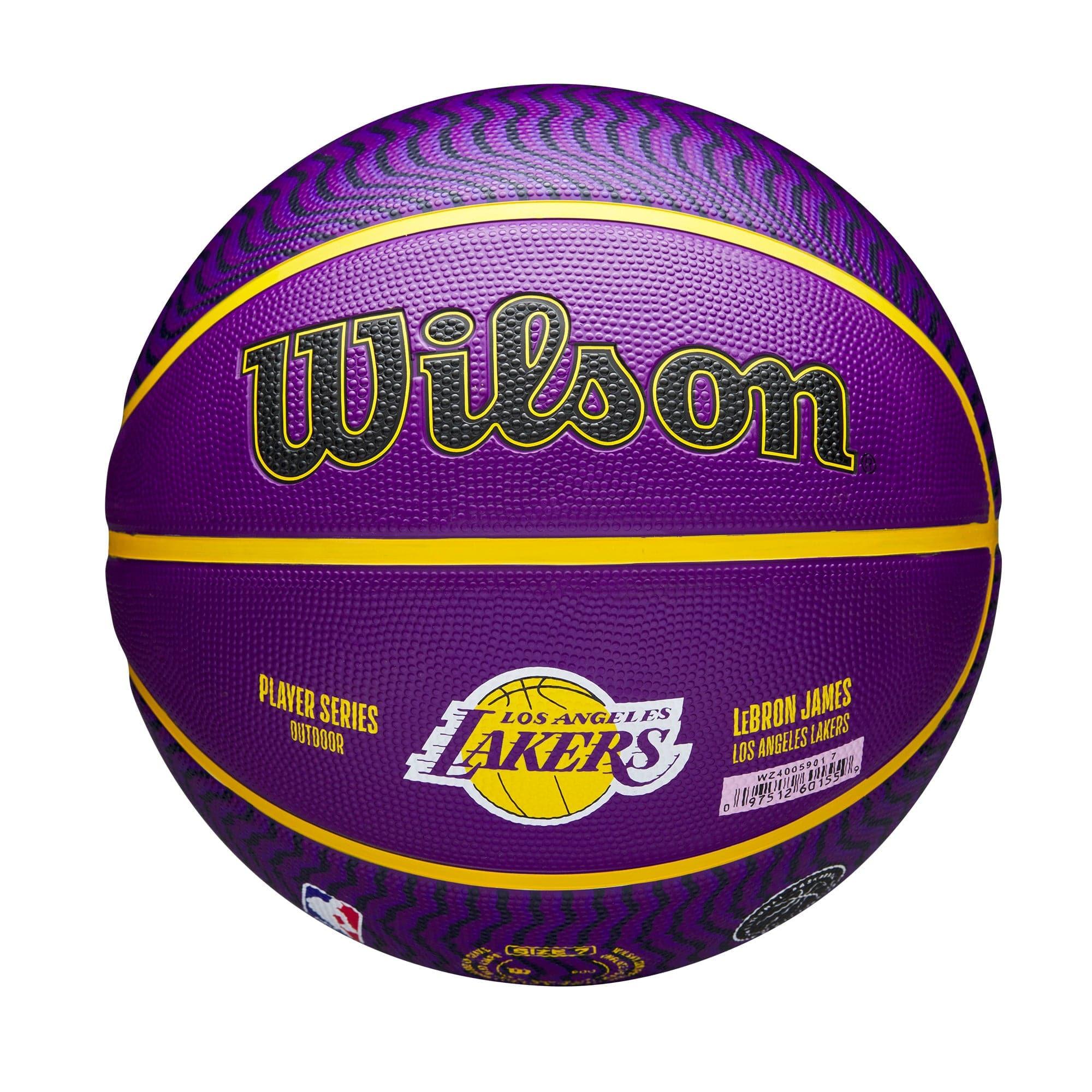 LeBron James Los Angeles Lakers Wilson NBA Icon #6 Full Size Basketball - Purple