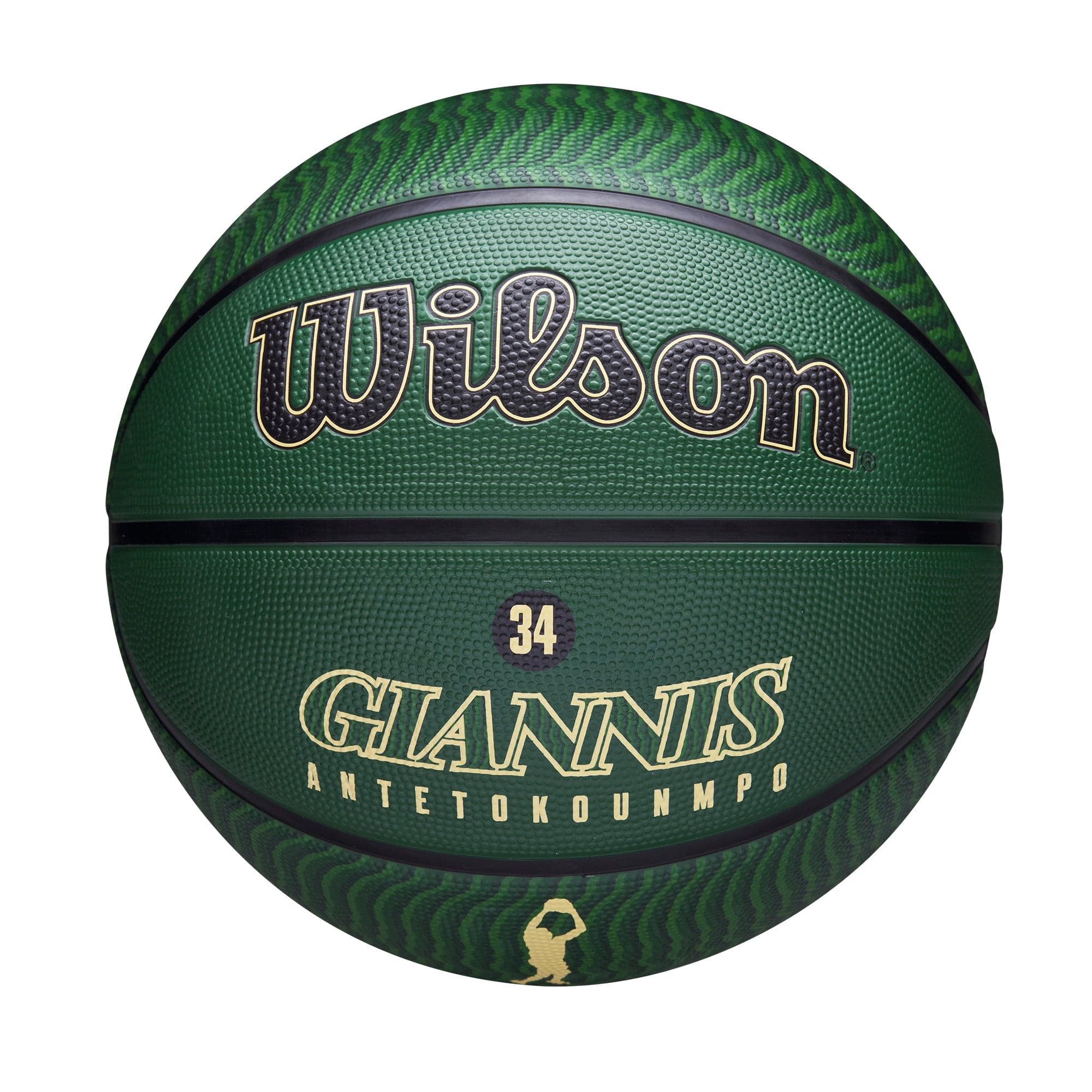 Giannis Antetokounmpo Milwaukee Bucks Wilson NBA Icon Basketball - Green