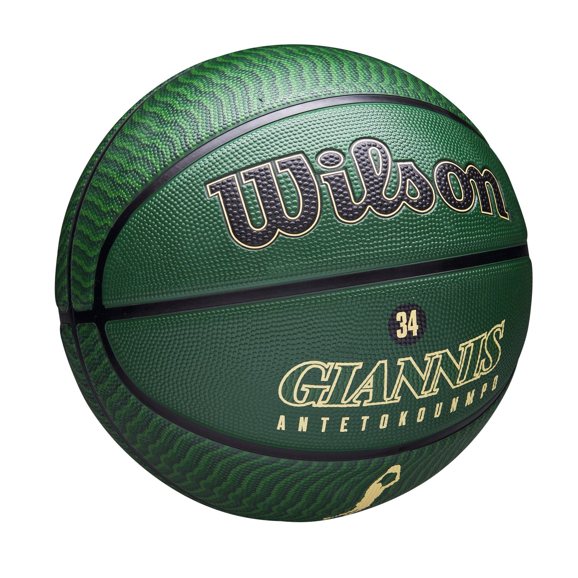 Giannis Antetokounmpo Milwaukee Bucks Wilson NBA Icon Basketball - Green