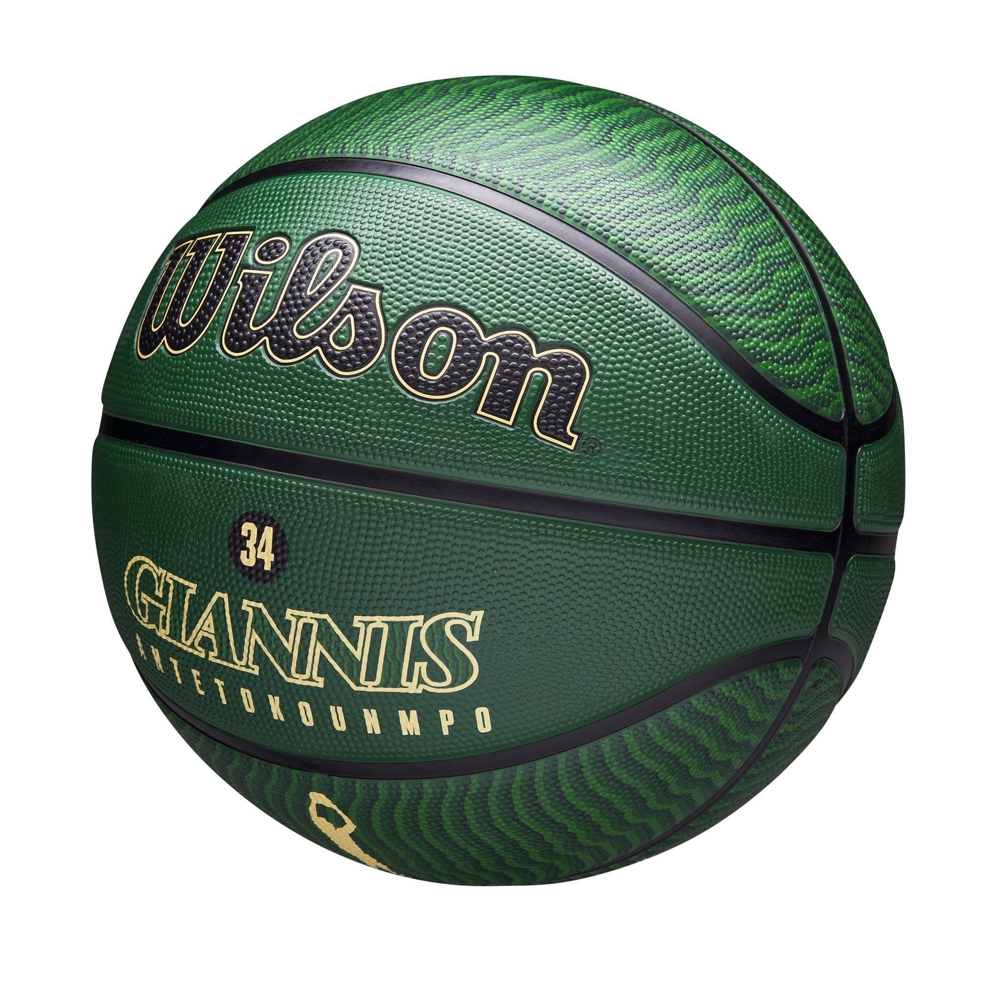 Giannis Antetokounmpo Milwaukee Bucks Wilson NBA Icon Basketball - Green