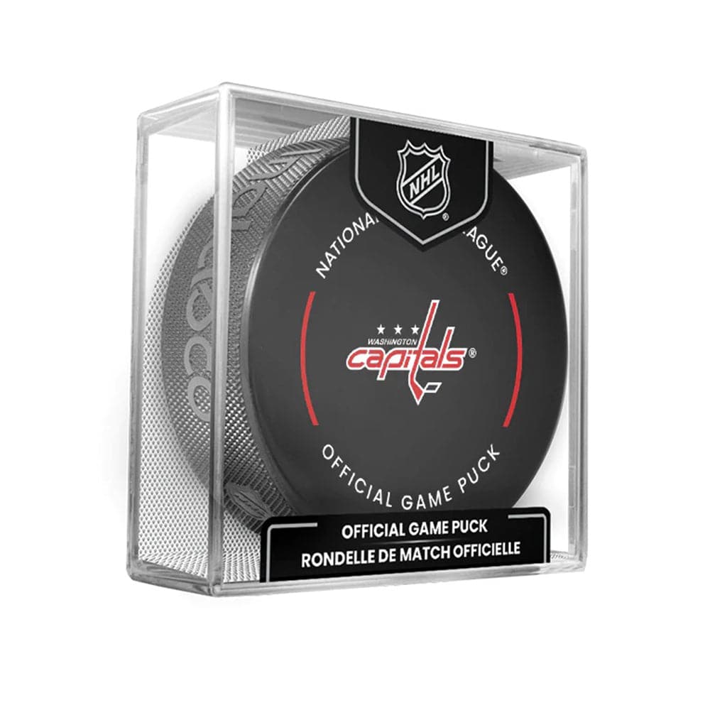 Washington Capitals Inglasco NHL Official Team Hockey Puck In Cube