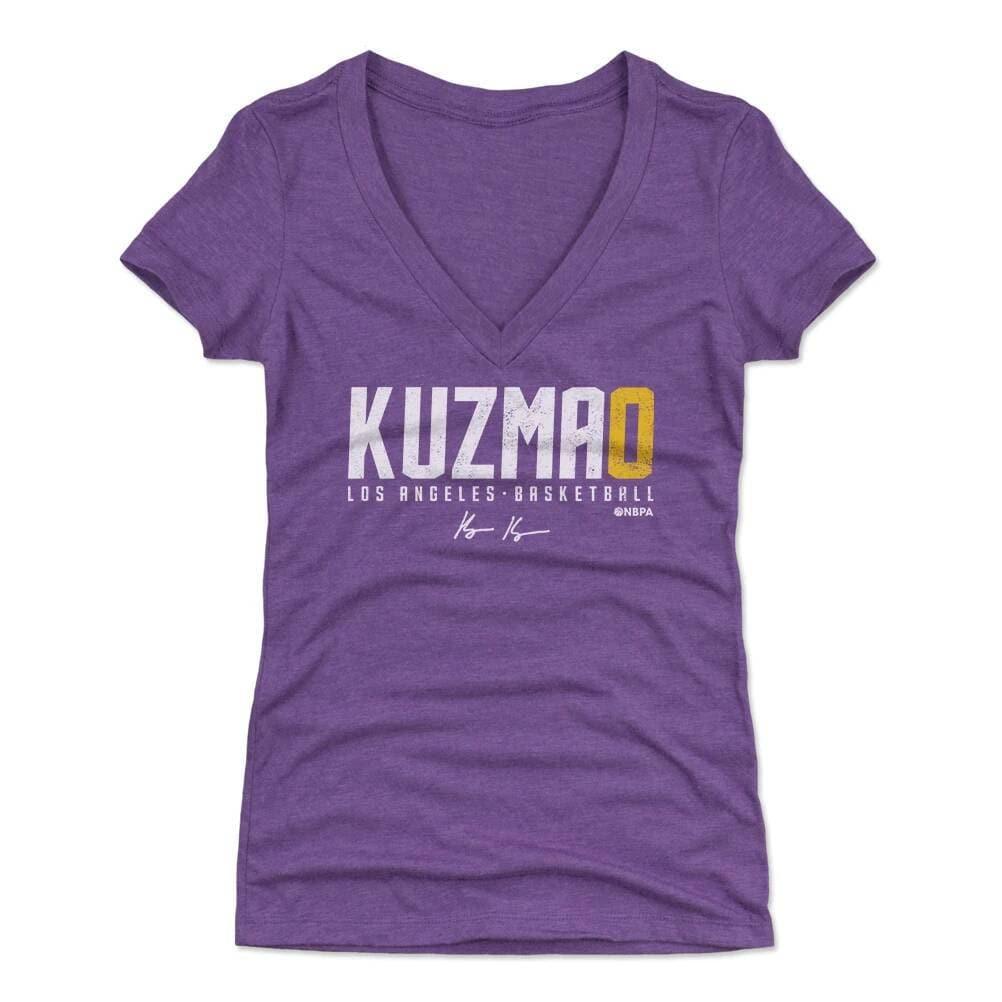 Womens Kyle Kuzma Los Angeles Lakers 500 Level NBA Kuzma0 T-Shirt - Purple