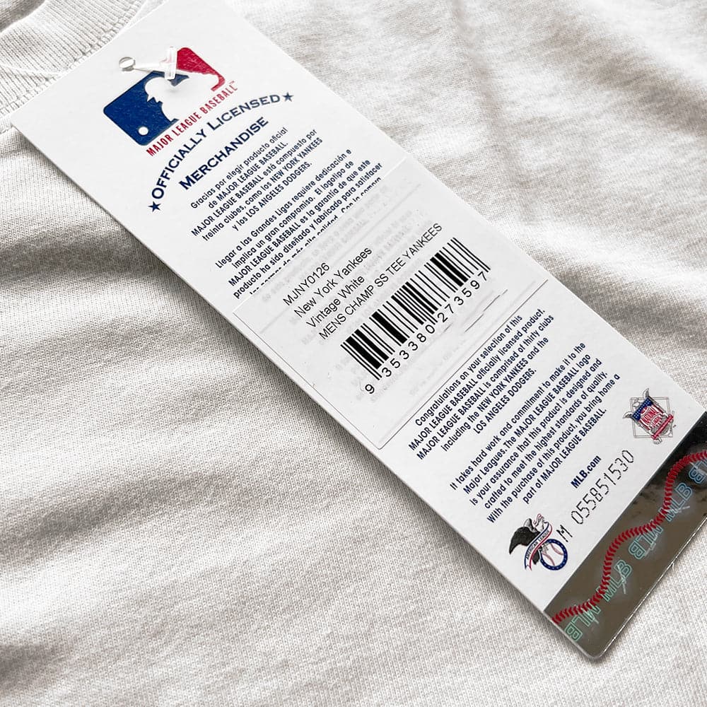 New York Yankees Majestic MLB 1999 World Champs Vintage T-Shirt - Vintage White