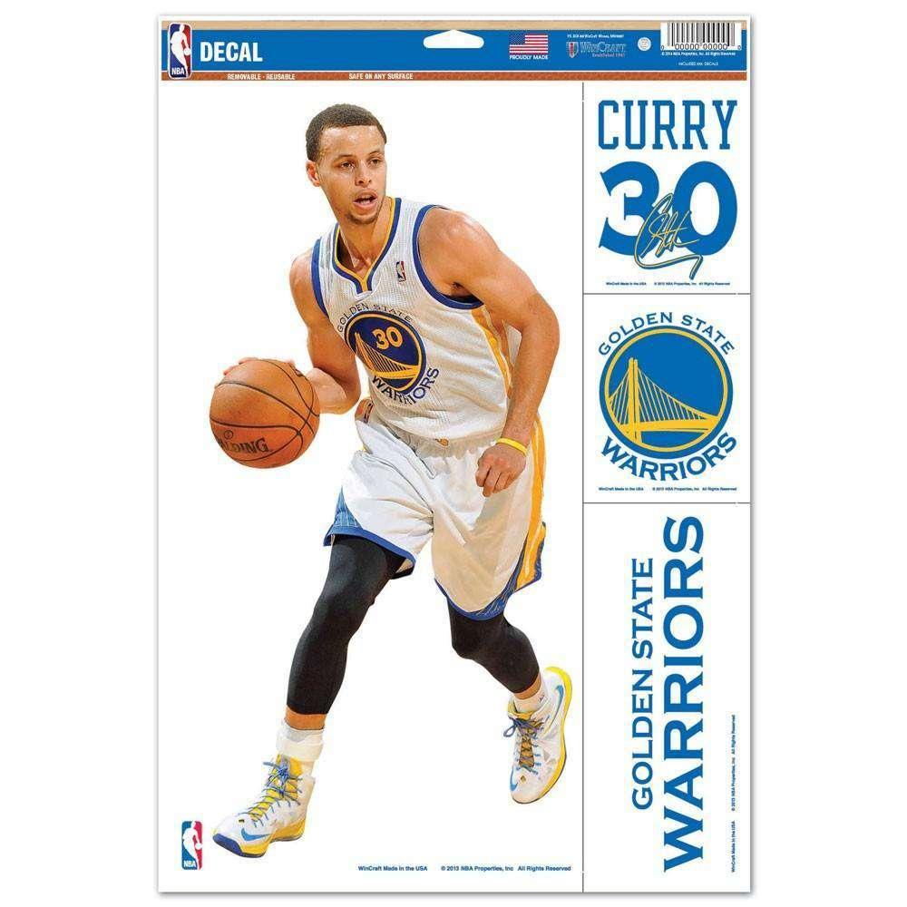 Stephen Curry Golden State Warriors Wincraft NBA Multi-Use 11" x 17" Decal Set