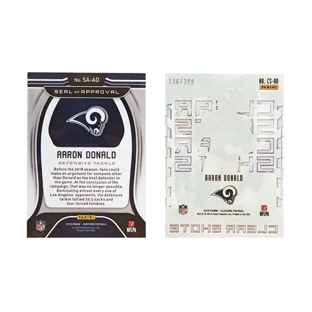 Panini Cards Aaron Donald Los Angeles Rams Panini NFL 2 Insert Card Set