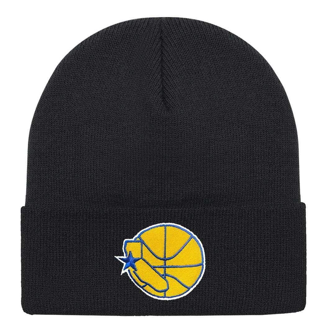 Golden State Warriors Mitchell & Ness NBA HWC Logo Cuff Knit Beanie - Black