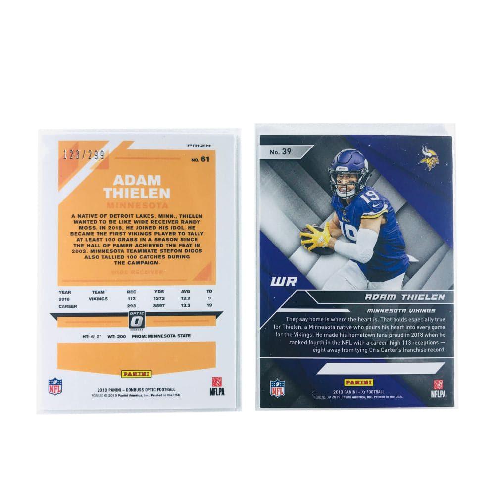 Panini Cards Adam Thielen Minnesota Vikings 2019 Panini NFL 2 Numbered Card Set