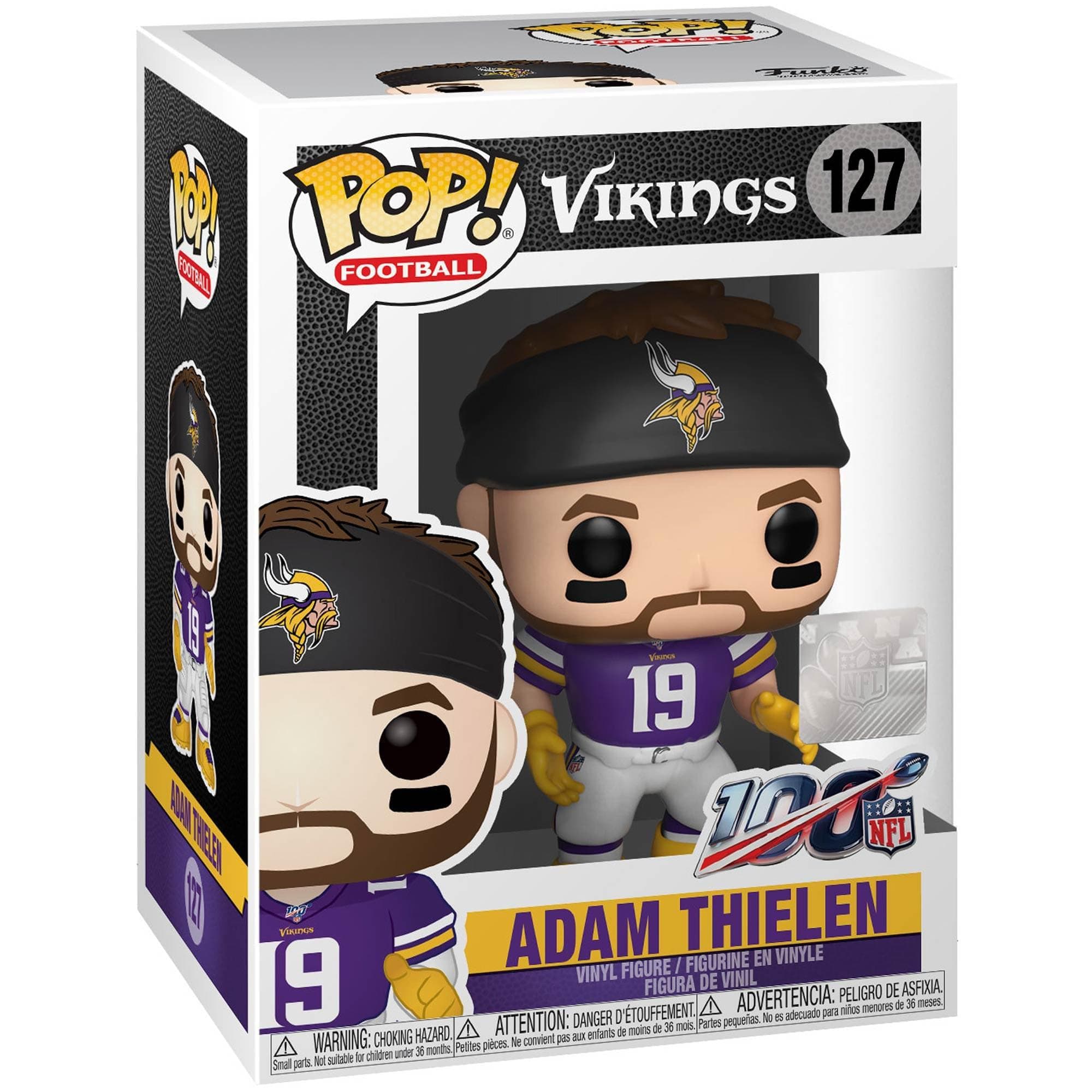 Funko Figures Adam Thielen Minnesota Vikings NFL Funko Pop Vinyl 3.75" 127 Figure - Purple