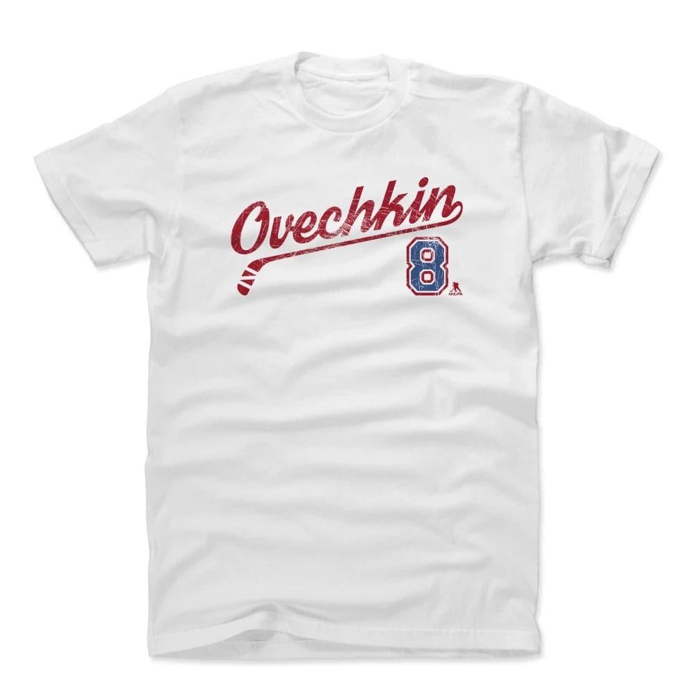 500 Level T-Shirts Alex Ovechkin Washington Capitals 500 Level NHL Script T-Shirt - White