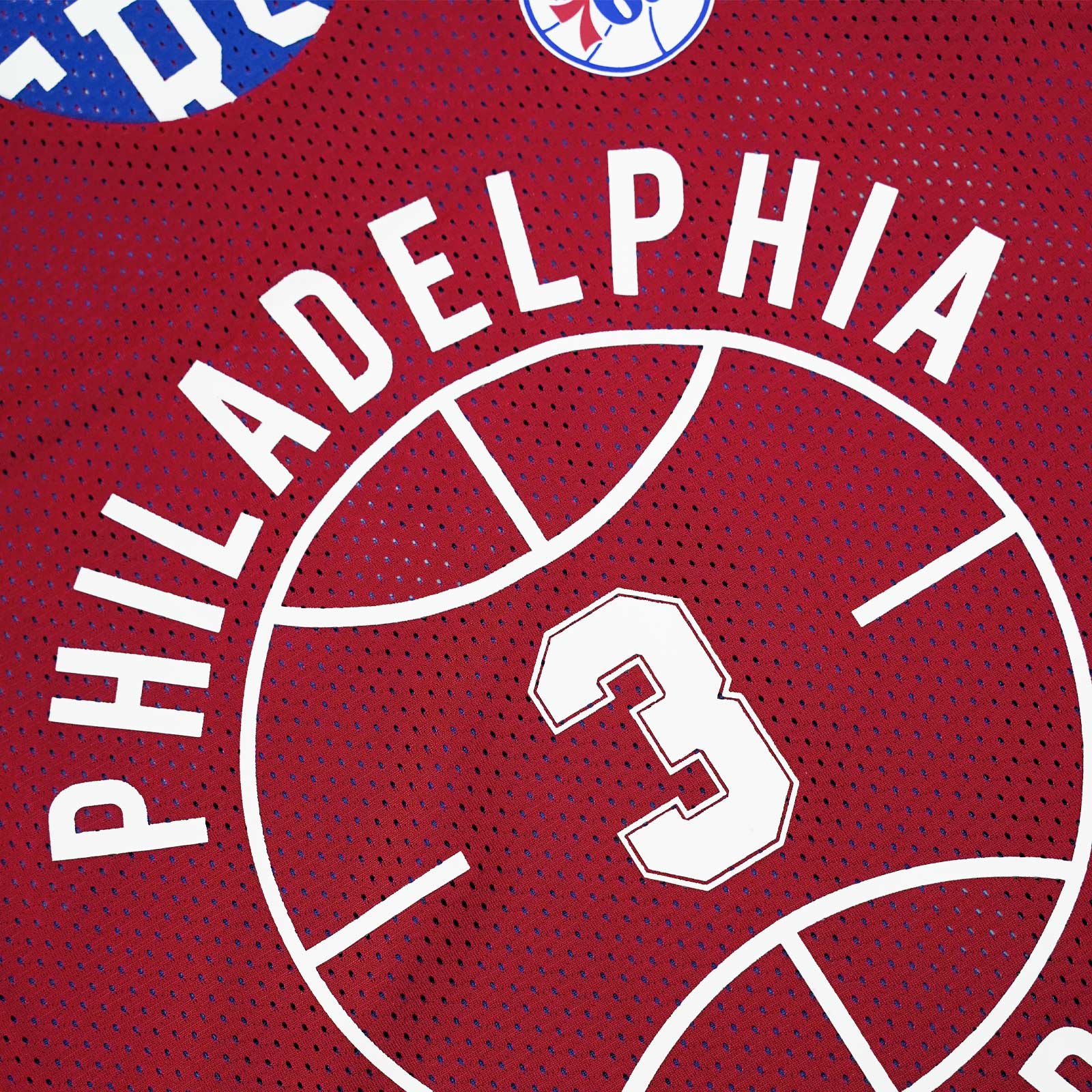Mitchell And Ness T-Shirts Allen Iverson Philadelphia 76ers Mitchell & Ness NBA Reversible Mesh Tank - Blue/Red