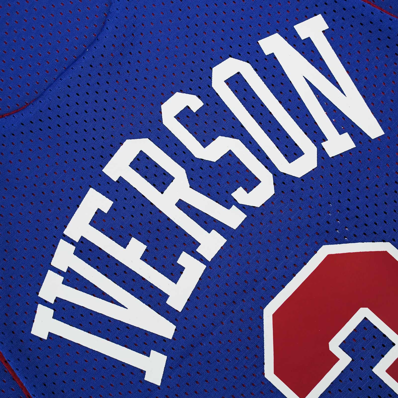 Mitchell And Ness T-Shirts Allen Iverson Philadelphia 76ers Mitchell & Ness NBA Reversible Mesh Tank - Blue/Red