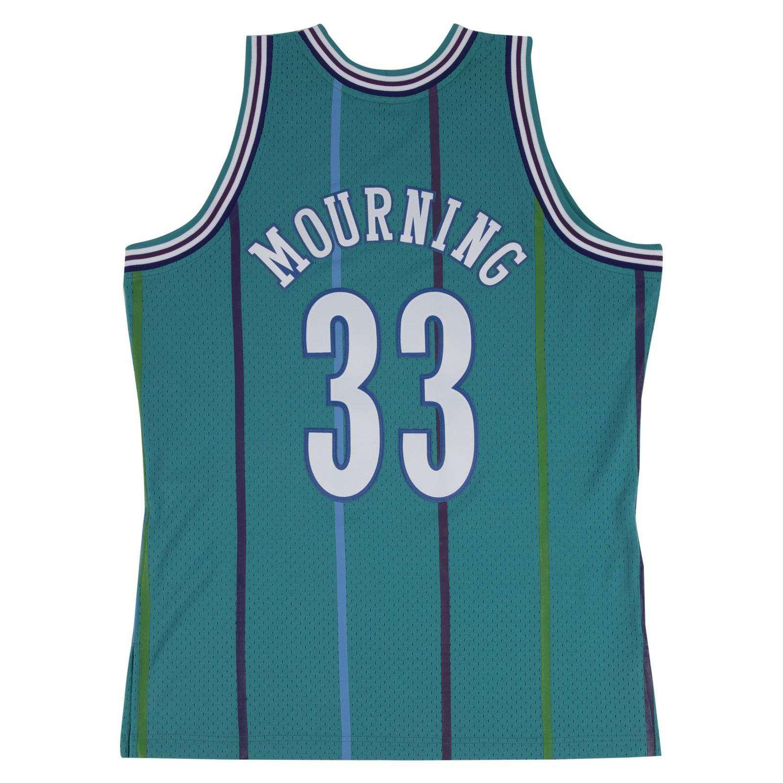 Mitchell And Ness Jerseys Alonzo Mourning Charlotte Hornets Mitchell & Ness NBA Swingman Jersey - Teal