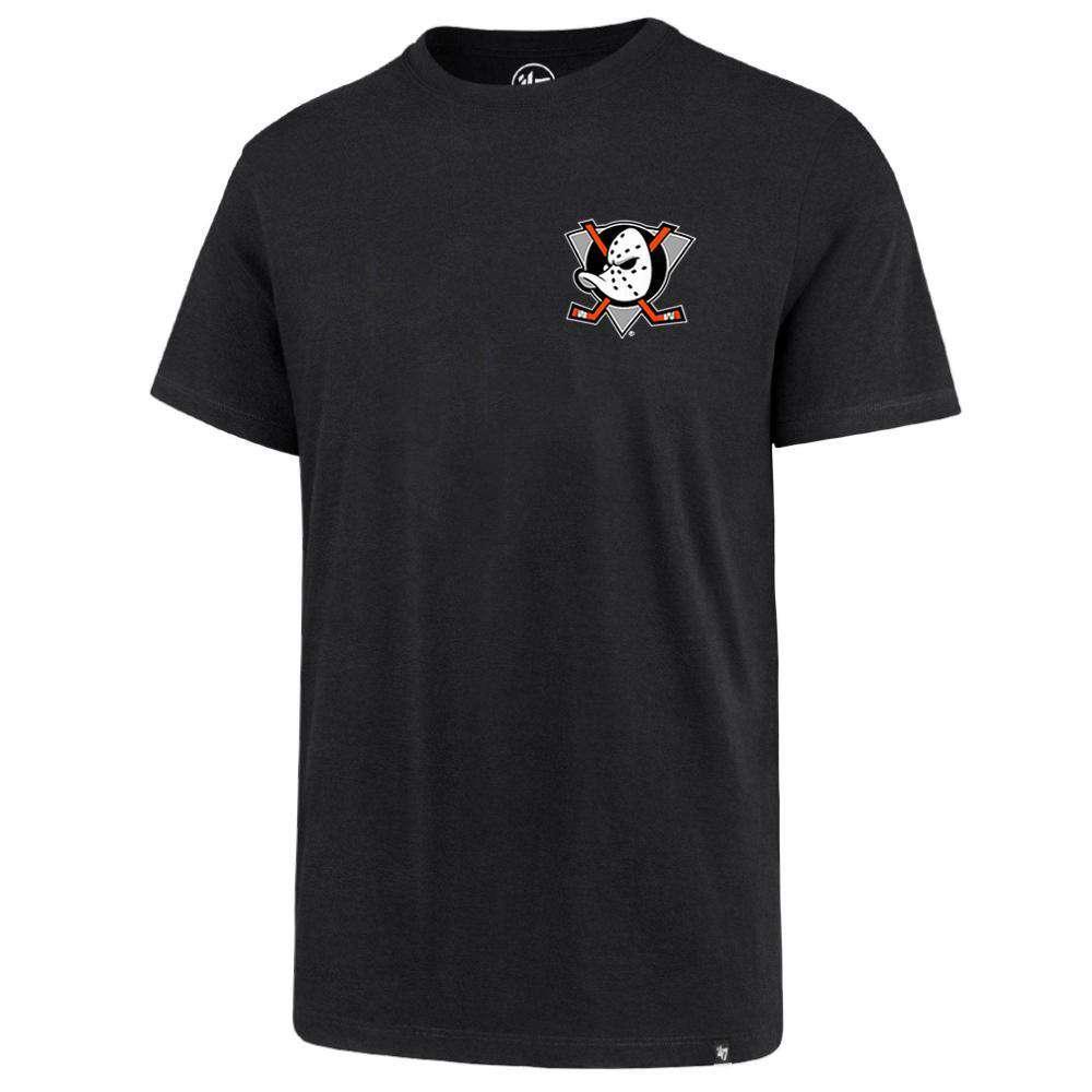 47 Brand T-Shirts Anaheim Mighty Ducks '47 NHL Chest Imprint Splitter T-Shirt - Black