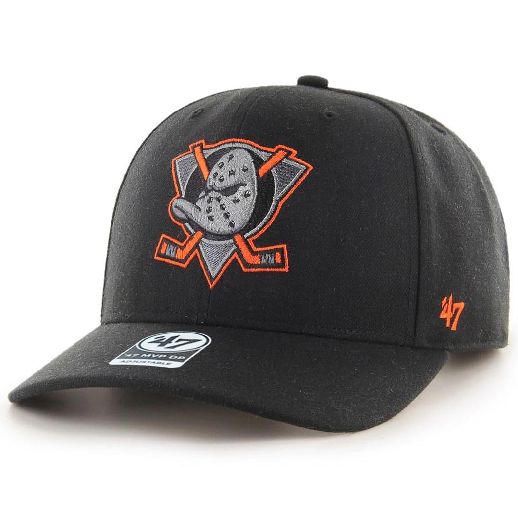 47 Brand Caps Anaheim Mighty Ducks ‘47 NHL Highlight MVP DP Pre-Curved Snapback Hat - Black