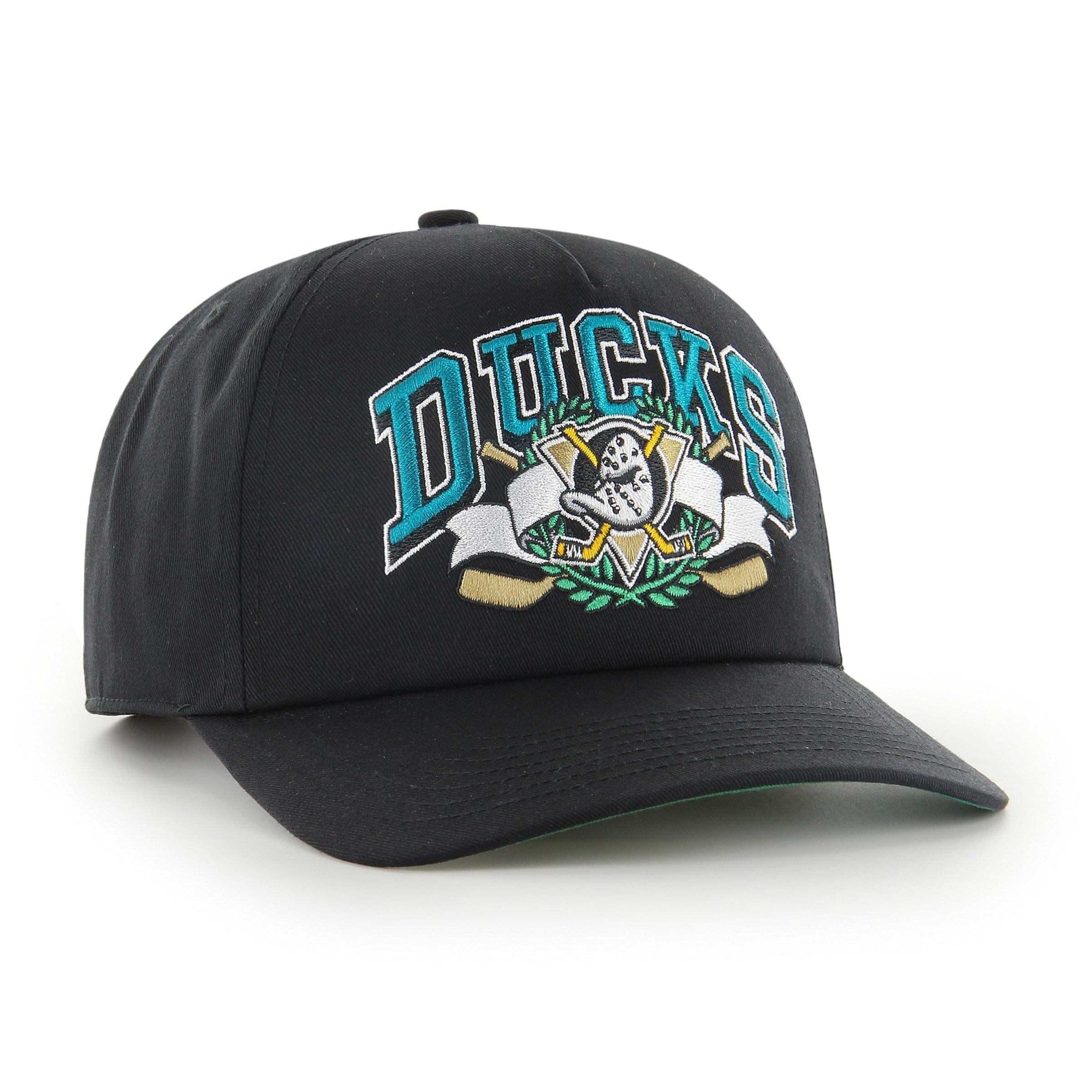 47 Brand Caps Anaheim Mighty Ducks '47 NHL Laurel MVP DP Pre-Curved Snapback Hat - Black