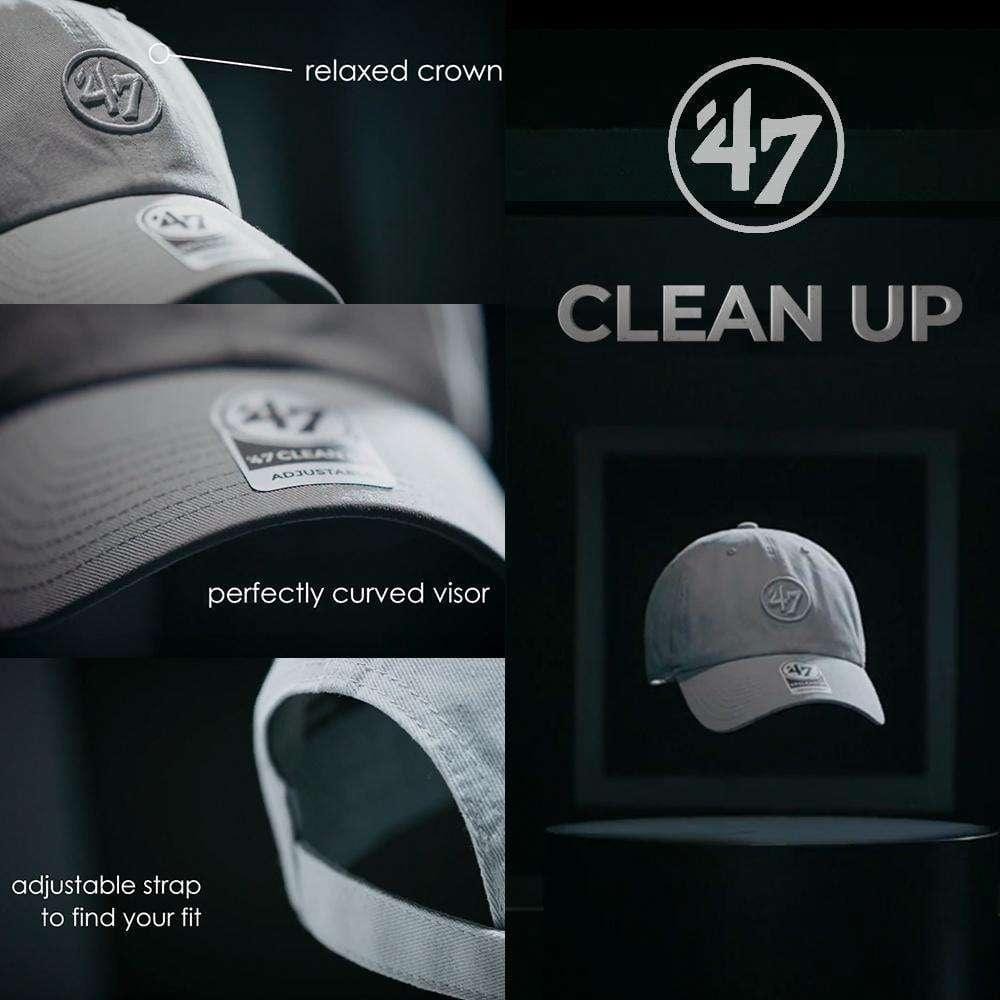47 Brand Caps Anaheim Mighty Ducks '47 NHL Team Clean Up Adjustable Curve Hat - Black