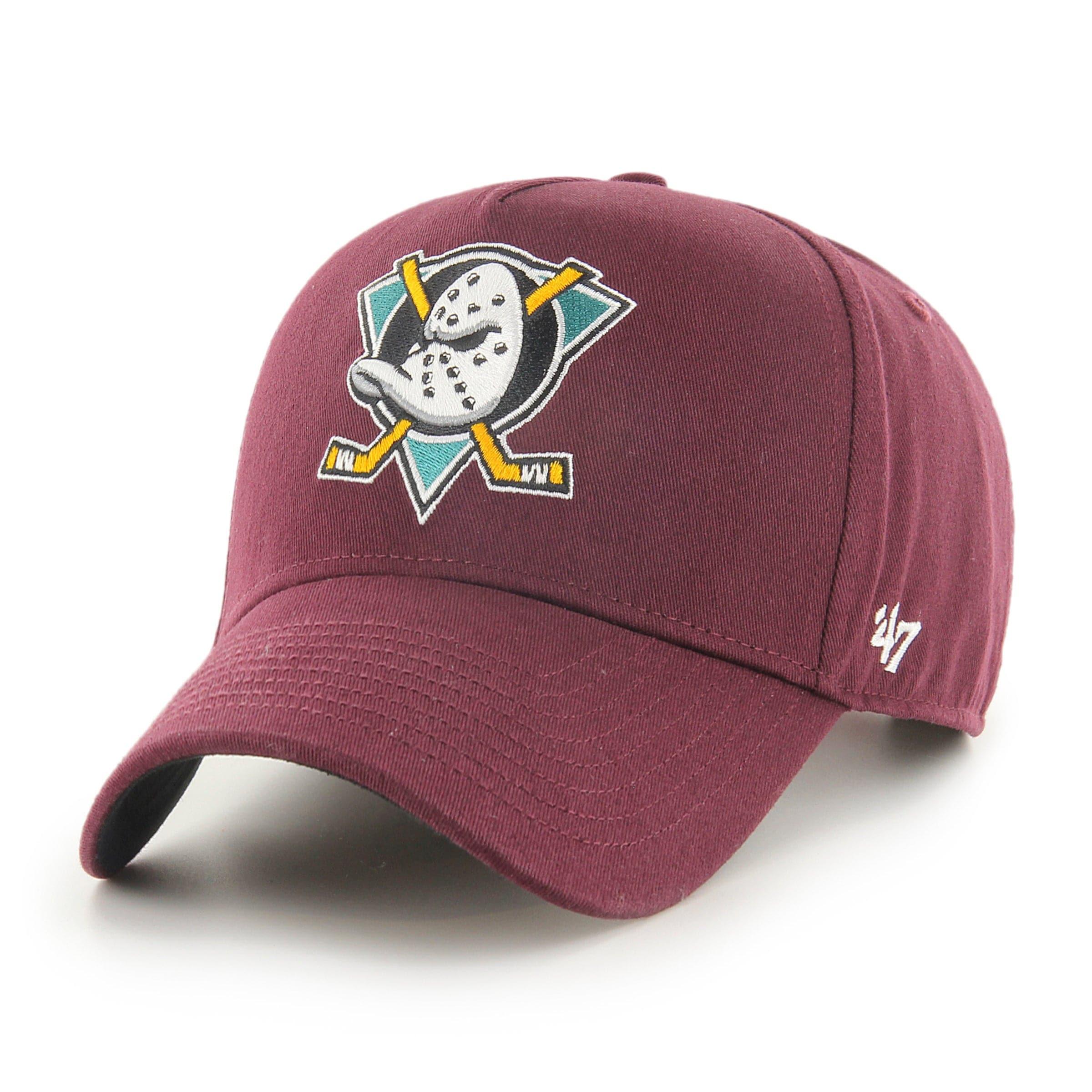 47 Brand Caps Anaheim Mighty Ducks ‘47 NHL Team MVP DT Pinch Curve Snapback Hat - Maroon