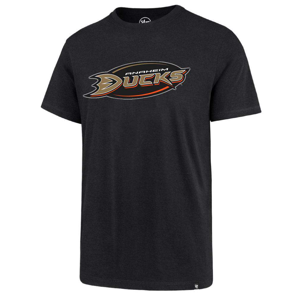 47 Brand T-Shirts Anaheim Mighty Ducks '47 NHL Wordmark Splitter T-Shirt - Black
