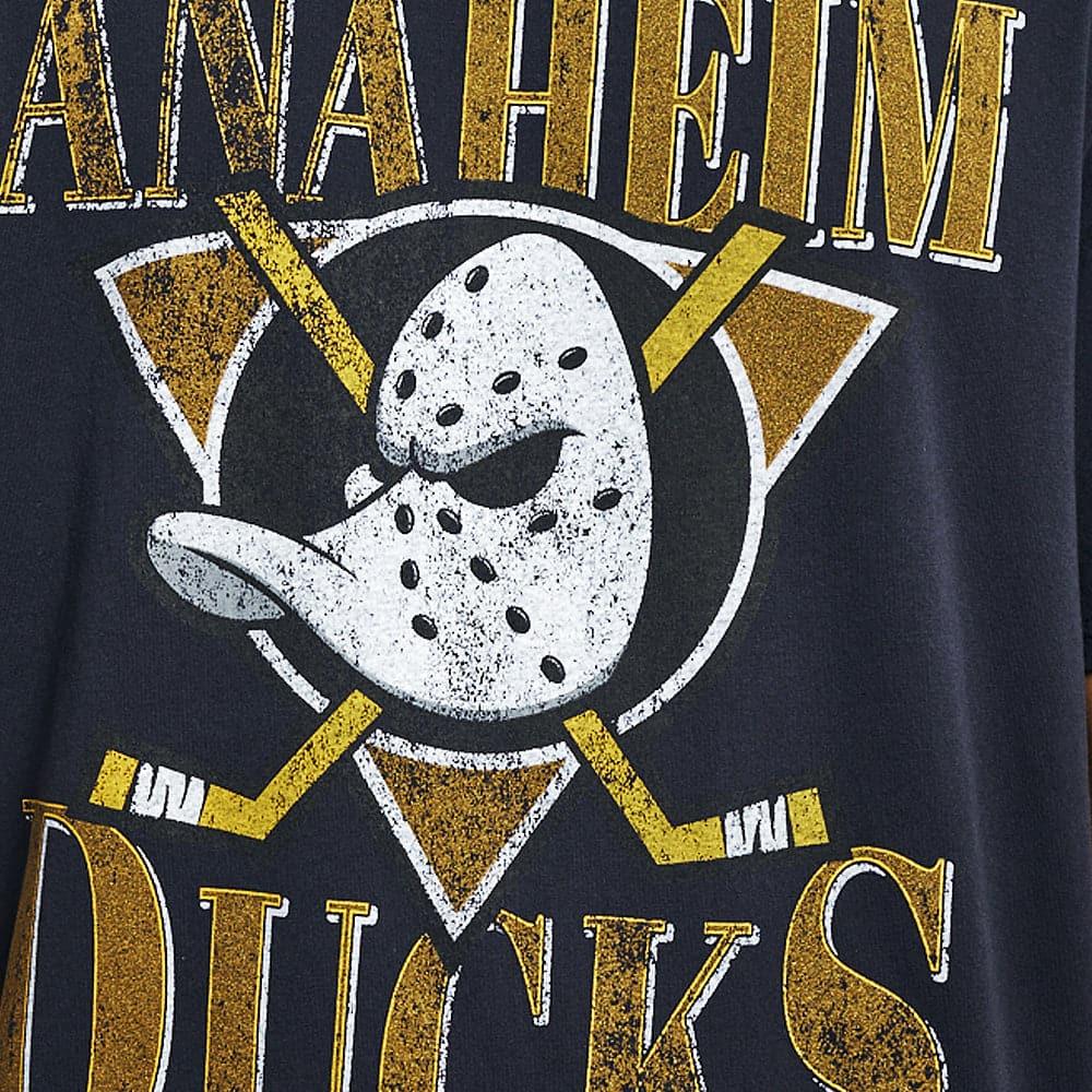 Majestic Athletic T-Shirts Anaheim Mighty Ducks Majestic NHL Graphic Vintage T-Shirt - Faded Black
