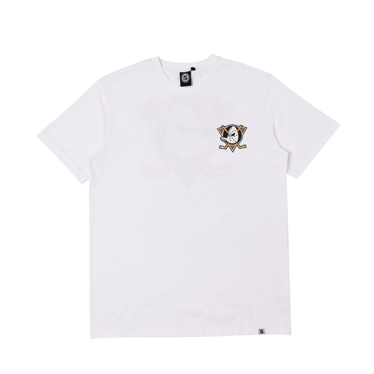 Majestic Athletic T-Shirts Anaheim Mighty Ducks Majestic NHL Jeaner T-Shirt - White