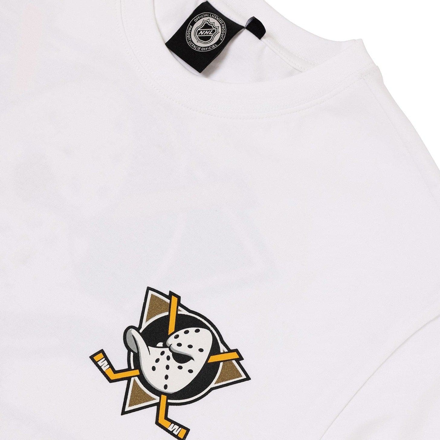 Majestic Athletic T-Shirts Anaheim Mighty Ducks Majestic NHL Jeaner T-Shirt - White