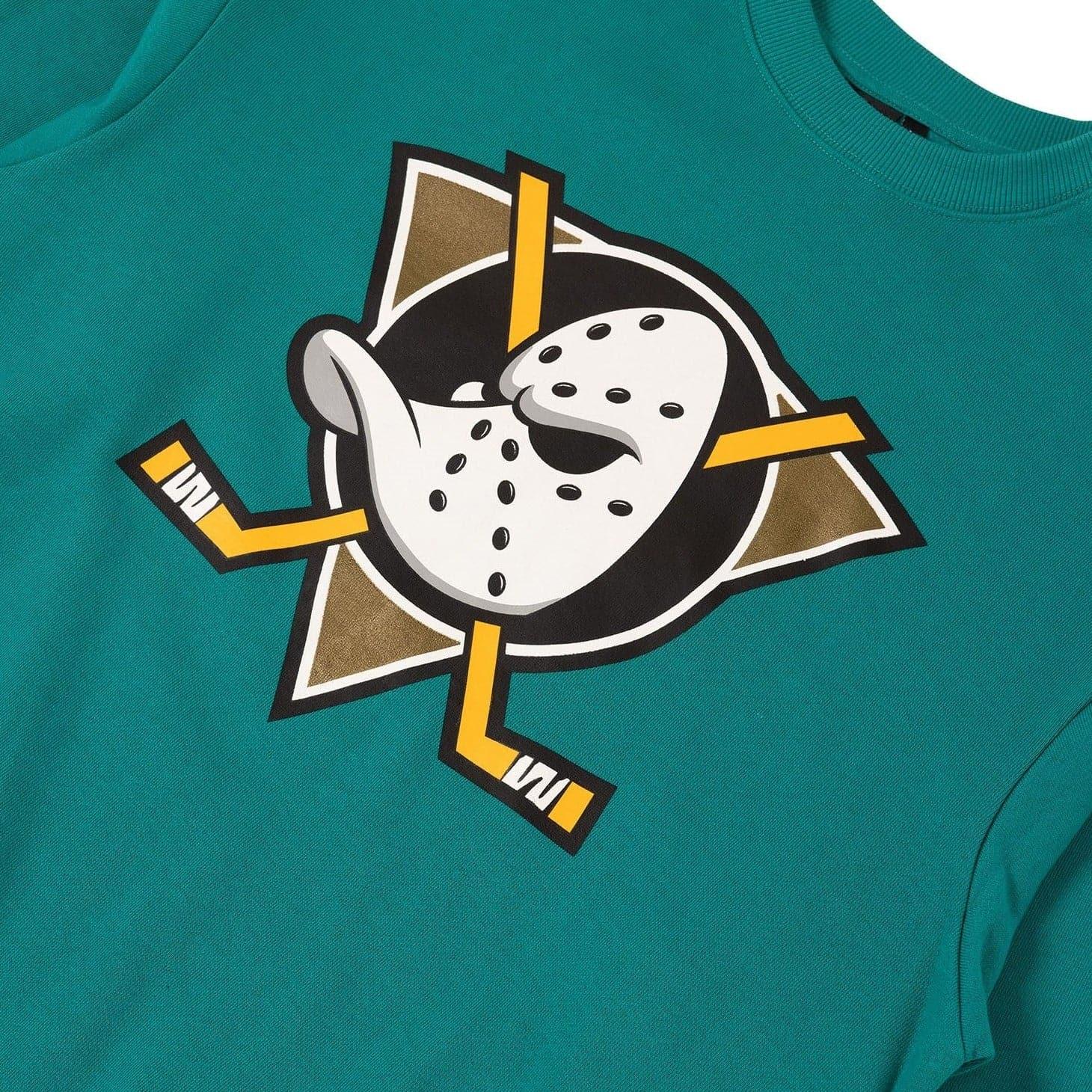 Majestic Athletic Jumpers Anaheim Mighty Ducks Majestic NHL Team Logo Crew Jumper - Teal